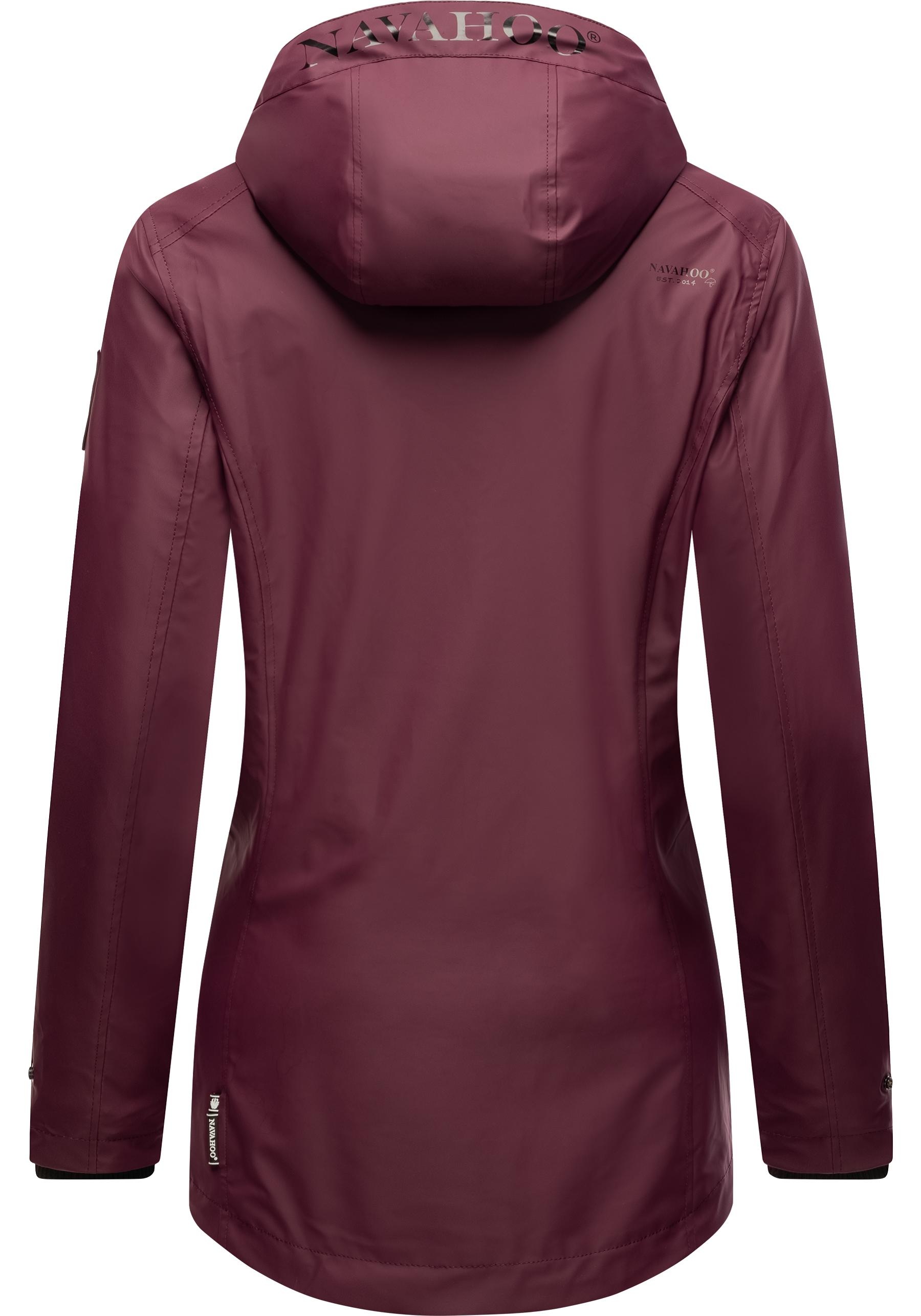 Navahoo Regenjacke »Lindraa«, mit Kapuze, stylische wasserdichte Outdoorjacke mit Teddyfell