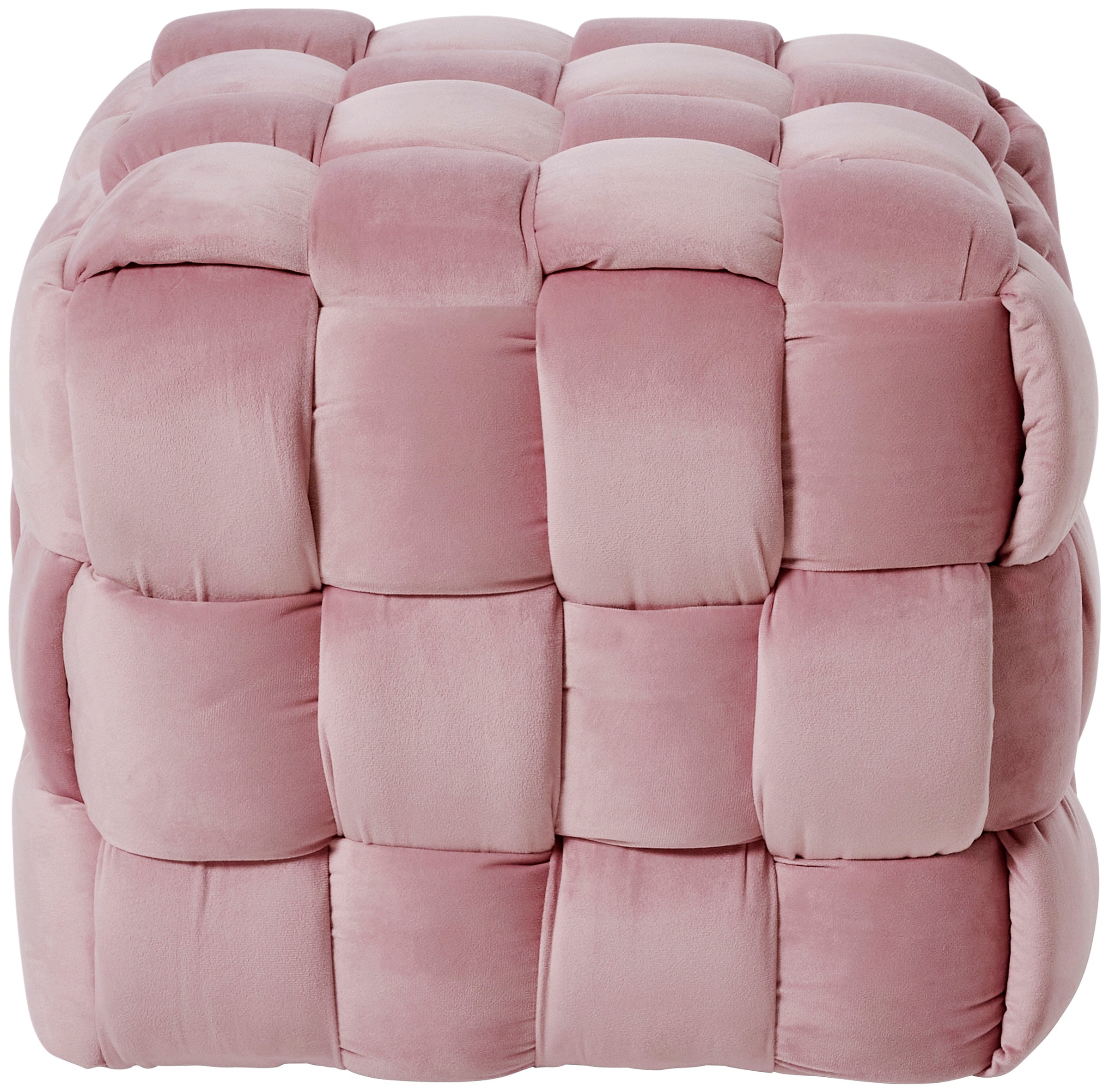 Thumbnail - Jahnke "WEB ART S" Hocker, Couchtisch, Beistelltisch gepolstert in edler Flechtoptik