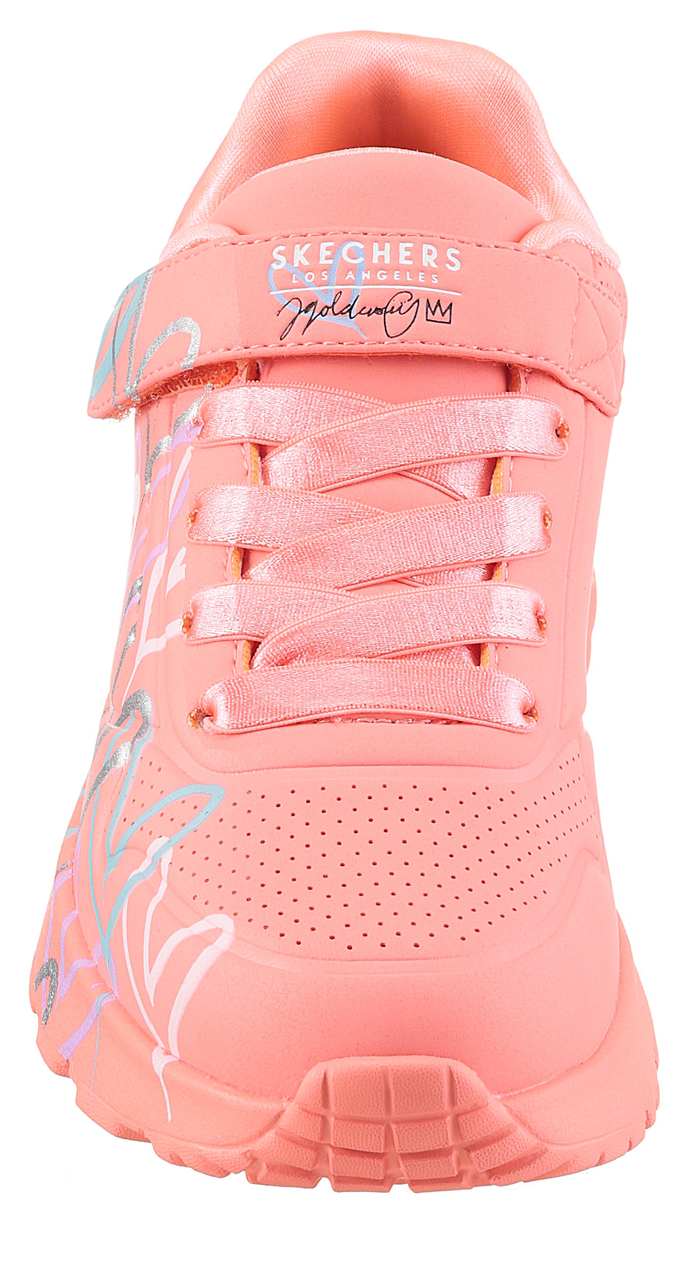 Skechers Sneaker »UNO LITE - LOVE LEVITATE«, Schnürschuh mit bedruckter Sohle, Größenschablone zum Download