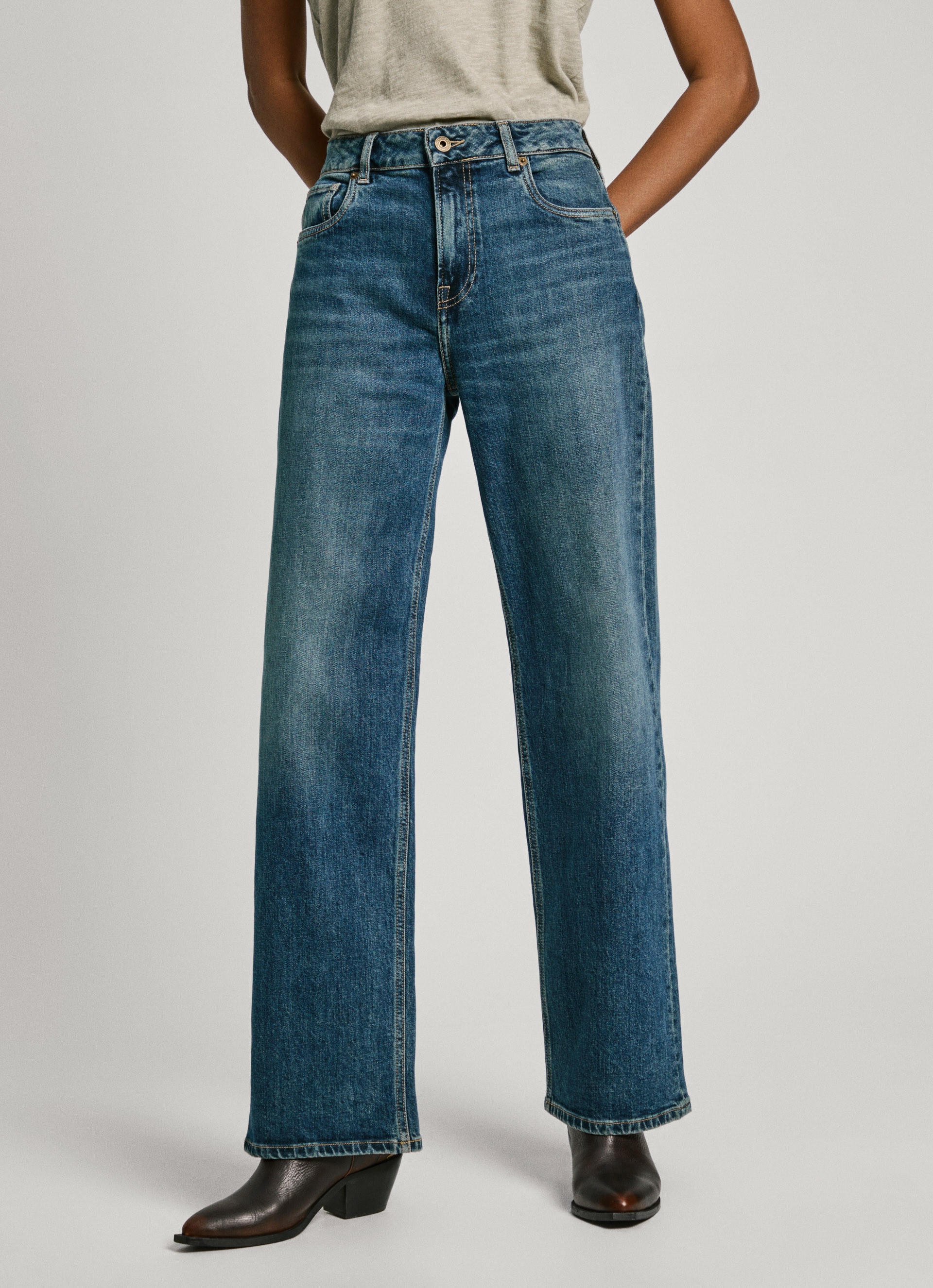 Pepe Jeans Loose-fit-Jeans »LOOSE ST JEANS HW«, mit geradem, weitem Bein