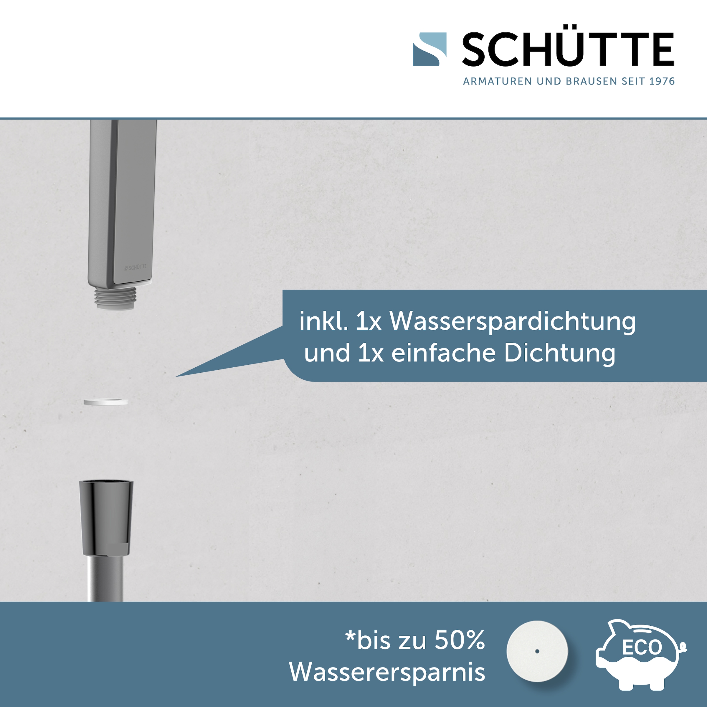 Schütte Handbrause »HAWAII«, 3-fach verstellbar, mit Antikalknoppen, wassersparend, rund