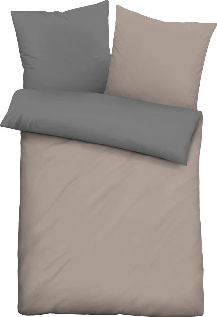 Thumbnail - Biberna Wendebettwäsche "Alma in Gr. 135x200, 155x220 oder 200x200 cm" 2 Stk. tlg. Bettwäsche aus Baumwolle, Reißverschl...
