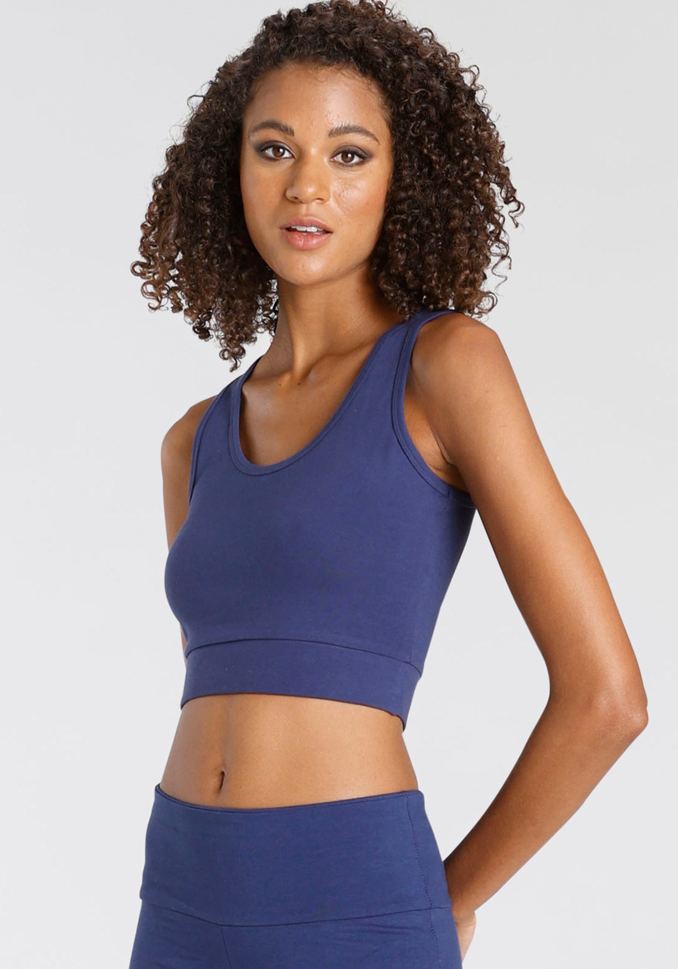 NEXT Damen Top Mit Breiten Trägern – Aus Bio-Baumwolle & Elasthan, Für Lagenlooks, Bequem & Dehnbar