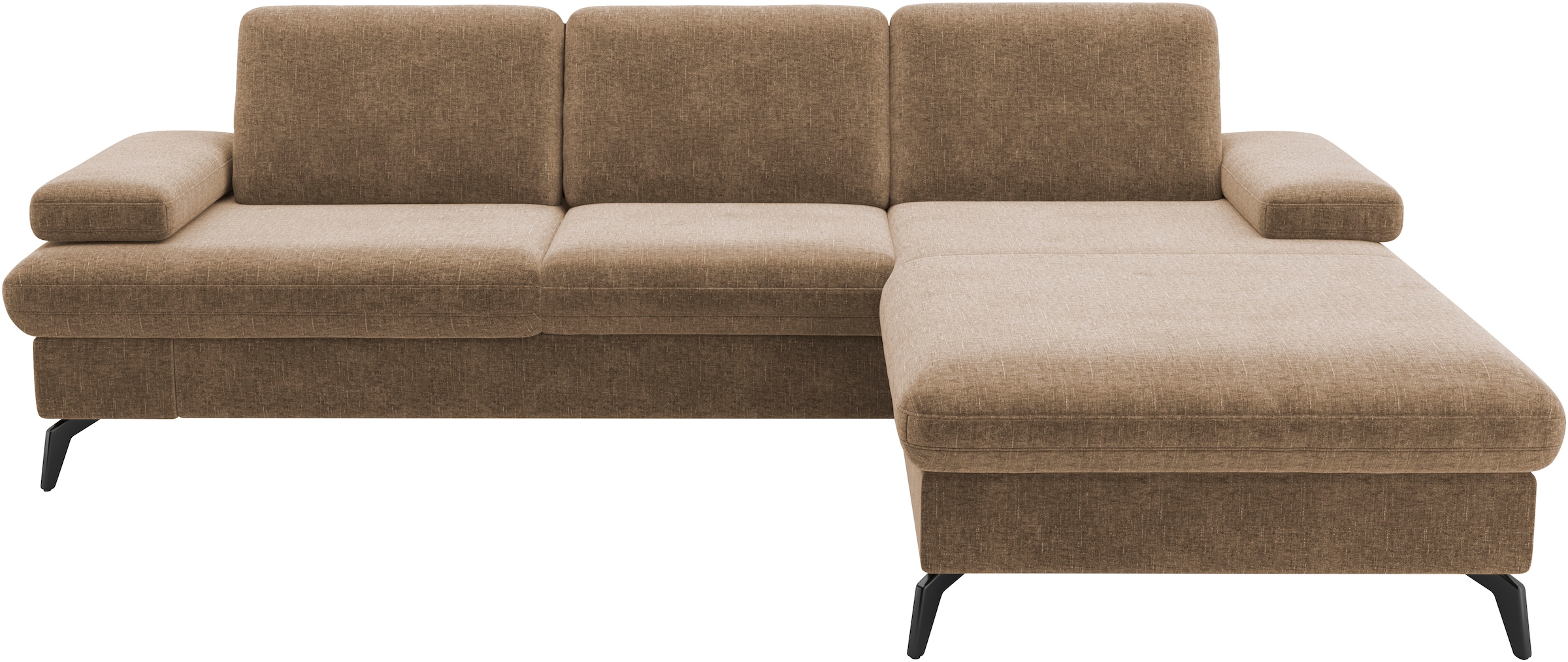 sit&more Ecksofa »Morris Jubi L-Form«, inkl. Armteilfunktion und 1 Zierkissen, wahlweise mit Bettfunktion