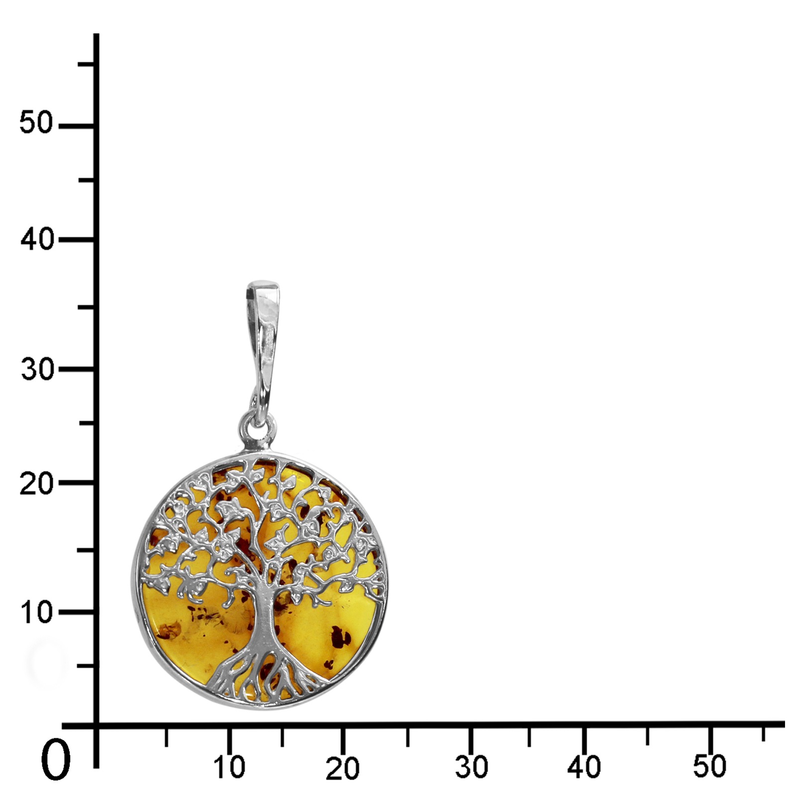 OSTSEE-SCHMUCK Kettenanhänger »- Lebensbaum 21 mm - Silber 925/000 - Bernstein«