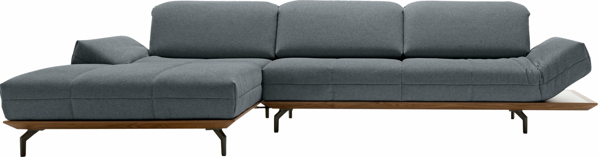 Creation BY ROLF BENZ Ecksofa »CR.420, Designecksofa, L-Form«, in 2 Qualitäten, Holzrahmen in Eiche Natur oder Nußbaum, Breite 293 cm