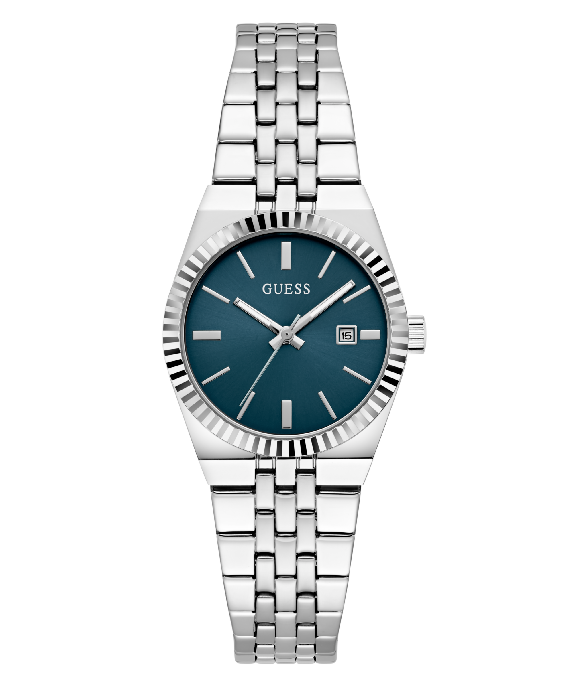 Guess Quarzuhr »VERA« Armbanduhr, Damenuhr, Edelstahlarmband, analog, Tag