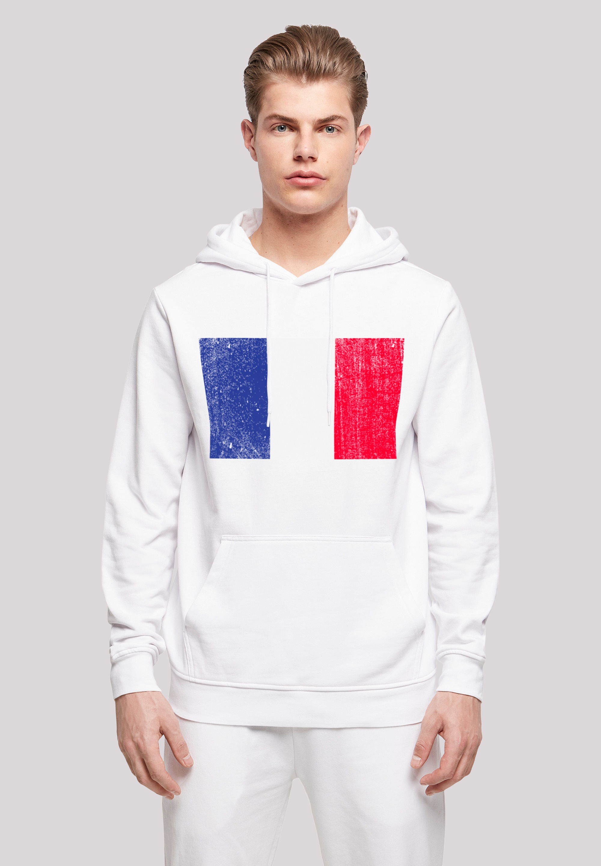 F4NT4STIC Kapuzenpullover "France Frankreich Flagge distressed", Print