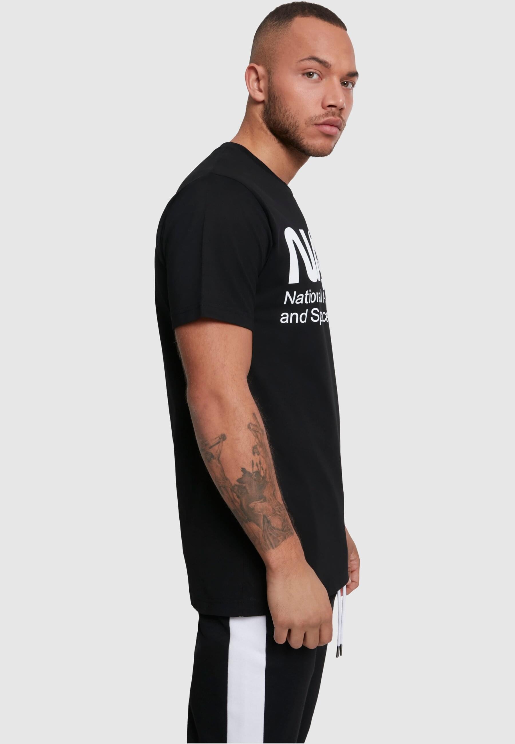 MisterTee T-Shirt »MisterTee Herren NASA Wormlogo Tee«, (1 tlg.)