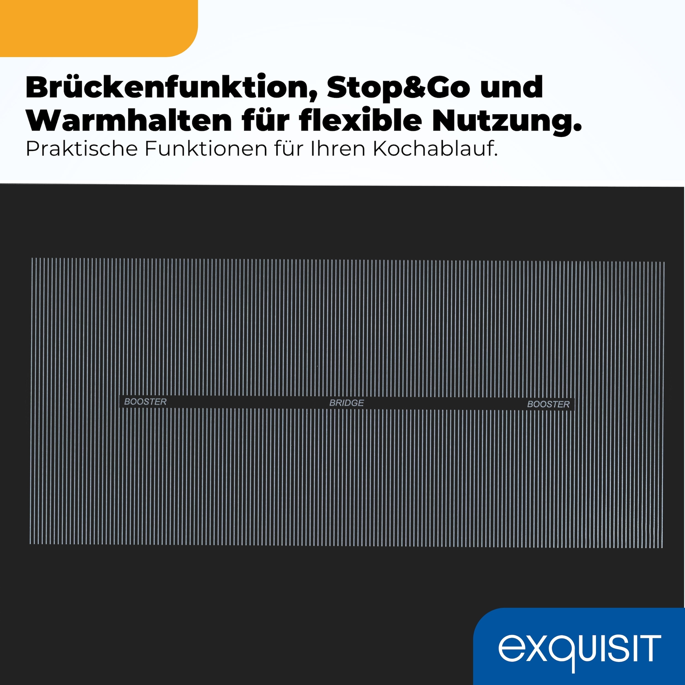 exquisit Induktions-Kochfeld »EKI600-B-490« Brücken-, Stop&Go- und Warmhaltefunktion für flexibles Kochen