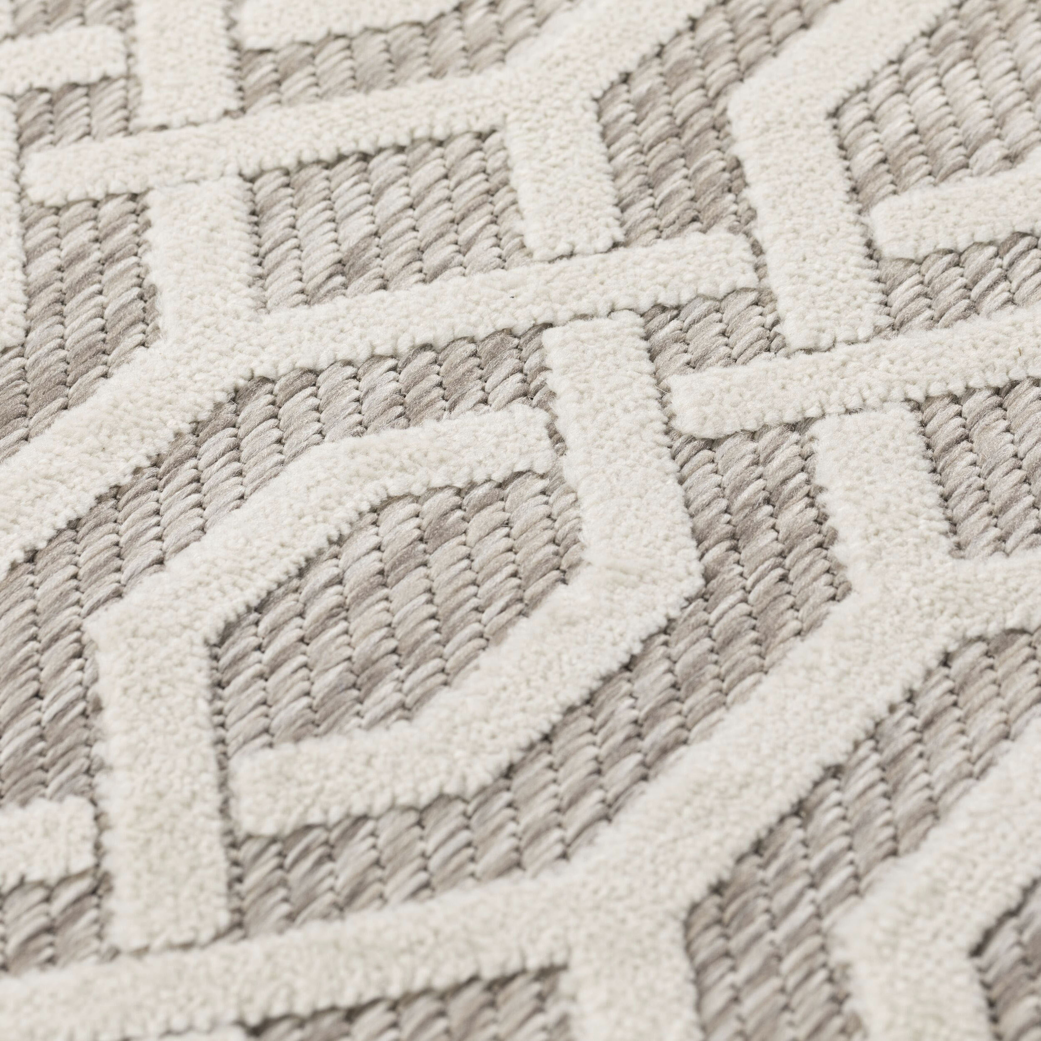Thumbnail - FLAIR RUGS Teppich "Mataro" rund 7 mm Höhe In- und Outdoor geeignet, elegant
