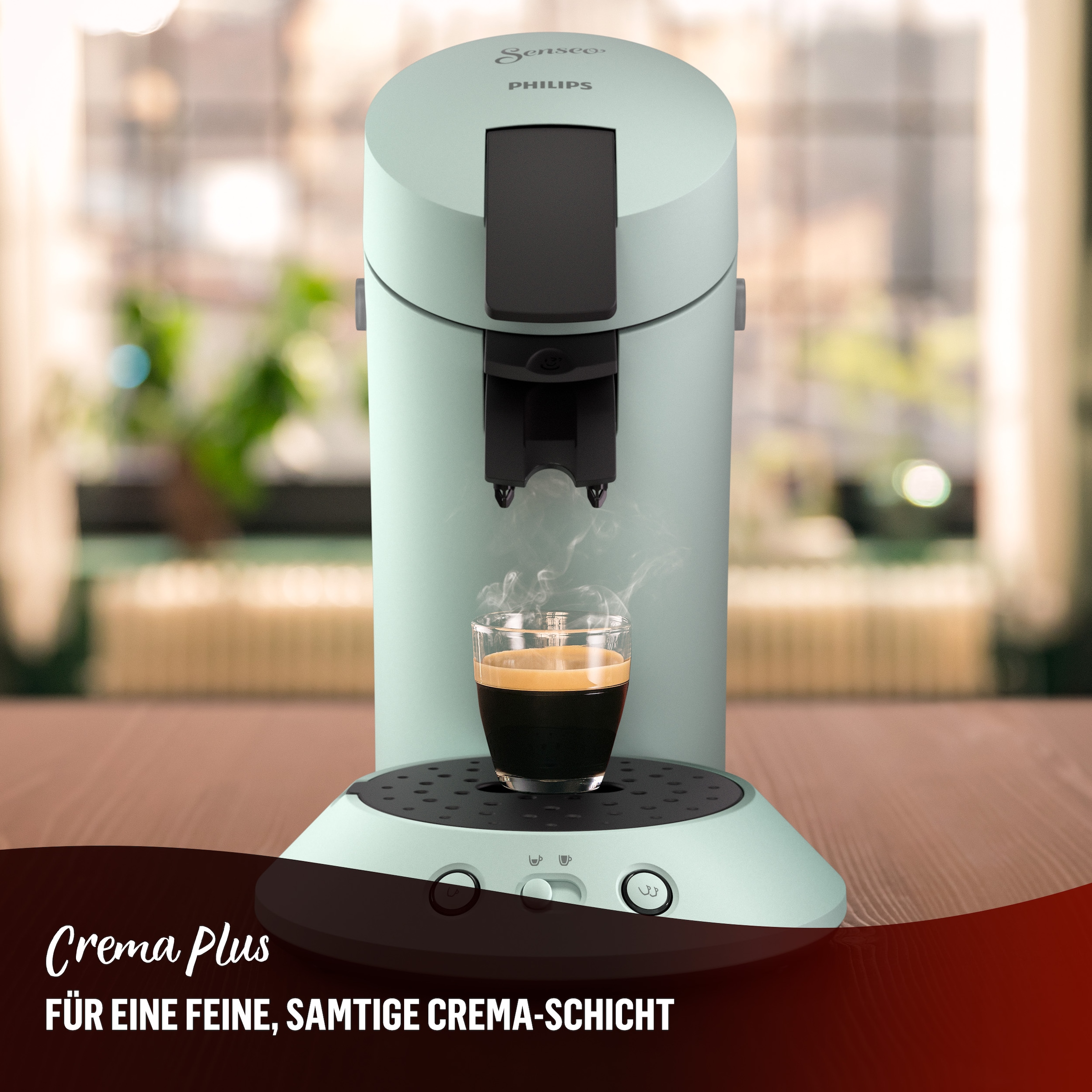 Philips Senseo Kaffeepadmaschine »Original Plus CSA210/20, mit zwei Kaffee-Einstellungen«, aus 28% rec. Plastik, inkl. Gratis-Zugabe (Wert 5 € UVP)