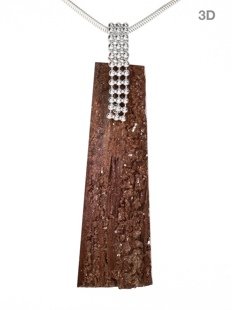 Adelia´s Kettenanhänger »Versteinertes Holz 925 Silber Edelstein Anhänger«, Steinschmuck ist Naturschmuck