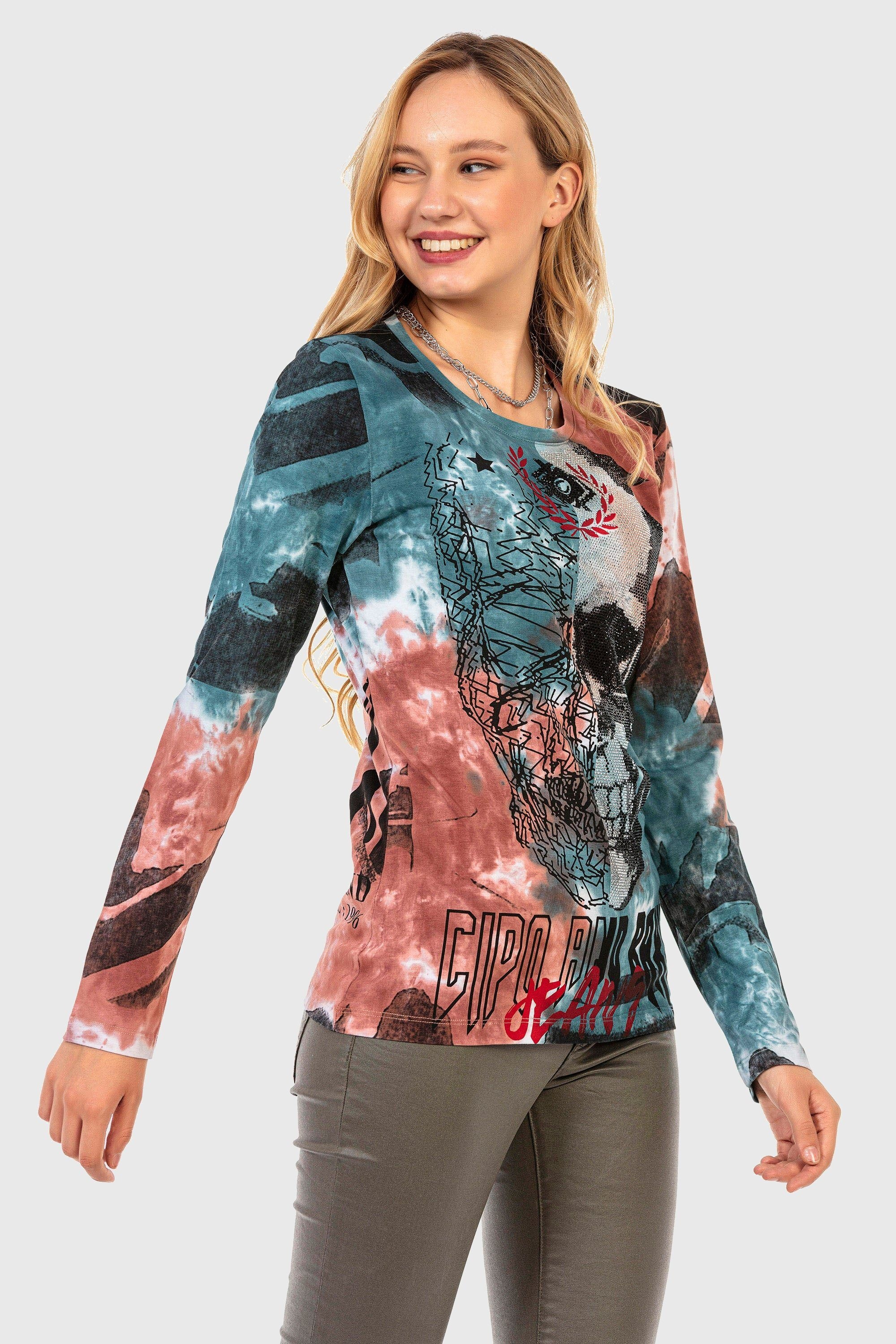 Cipo & Baxx Sweatshirt »SWEATSHIRT«, (1 tlg.), komfortablen Stil