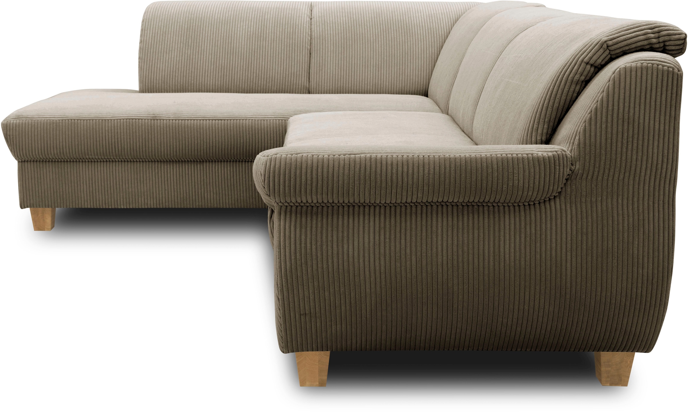 Home affaire Ecksofa »Yesterday Sitzbelastung 140 kg, L-Form«, wahlweise mit Bettfunktion, auch in Cord