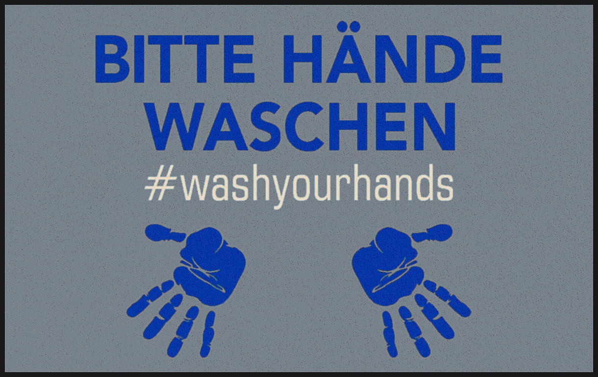 wash+dry by KleenTex Teppich »Bitte Hände Waschen«, rechteckig BAUR