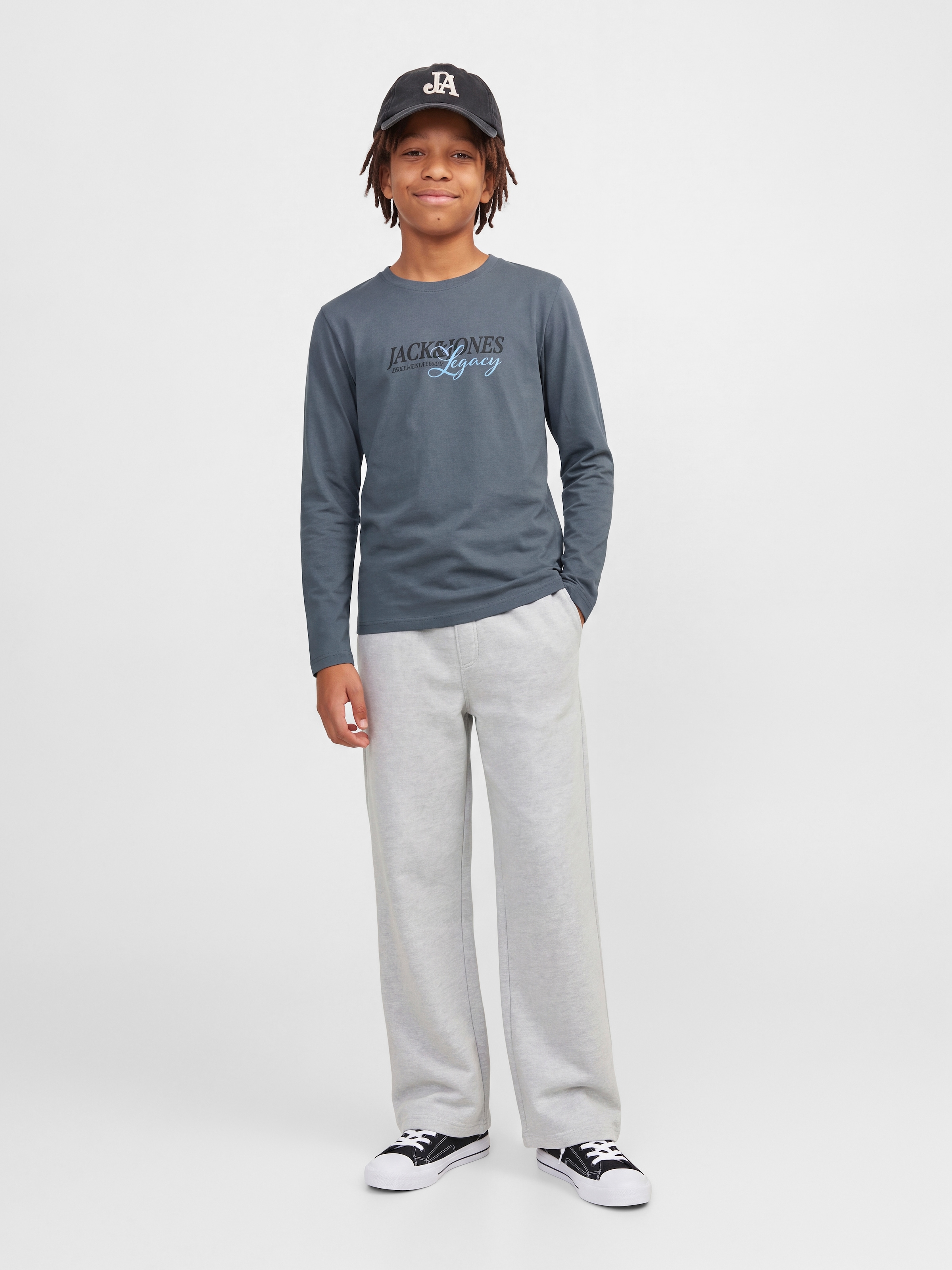 Jack & Jones Junior Langarmshirt »JJJADE TEE LS CREW NECK 2PK MP JNR« Packung, 2 Baumwolle, regular fit