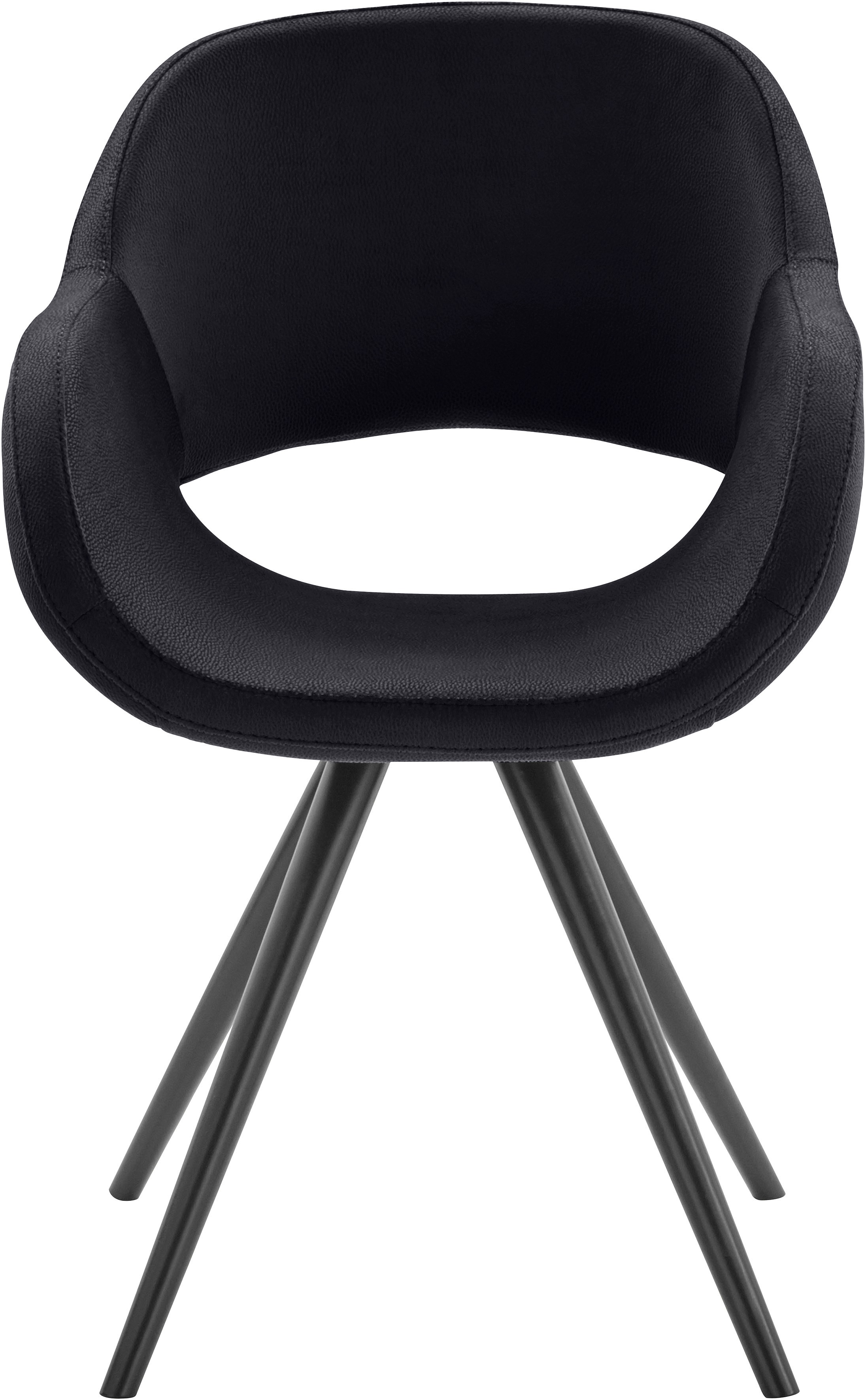 Thumbnail - INOSIGN Armlehnstuhl "Aurora" (Set) 2 Stk.Gestell aus Massivholz Buche in schwarz lackiert