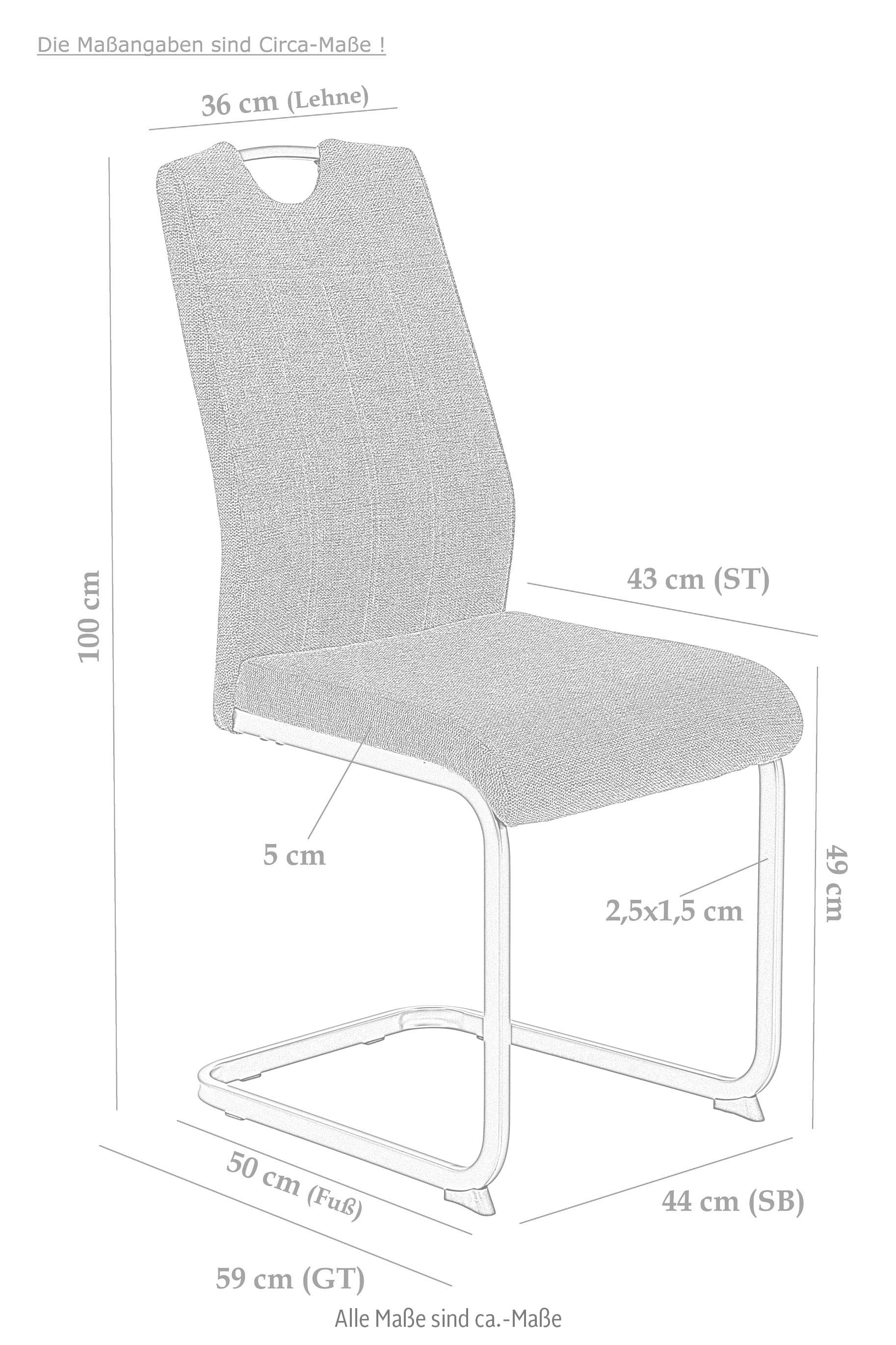 HELA Freischwinger »CHRISTINA«, (Set), 1 St., Webstoff, 1, 2 oder 4 Stück, Schwingstuhl