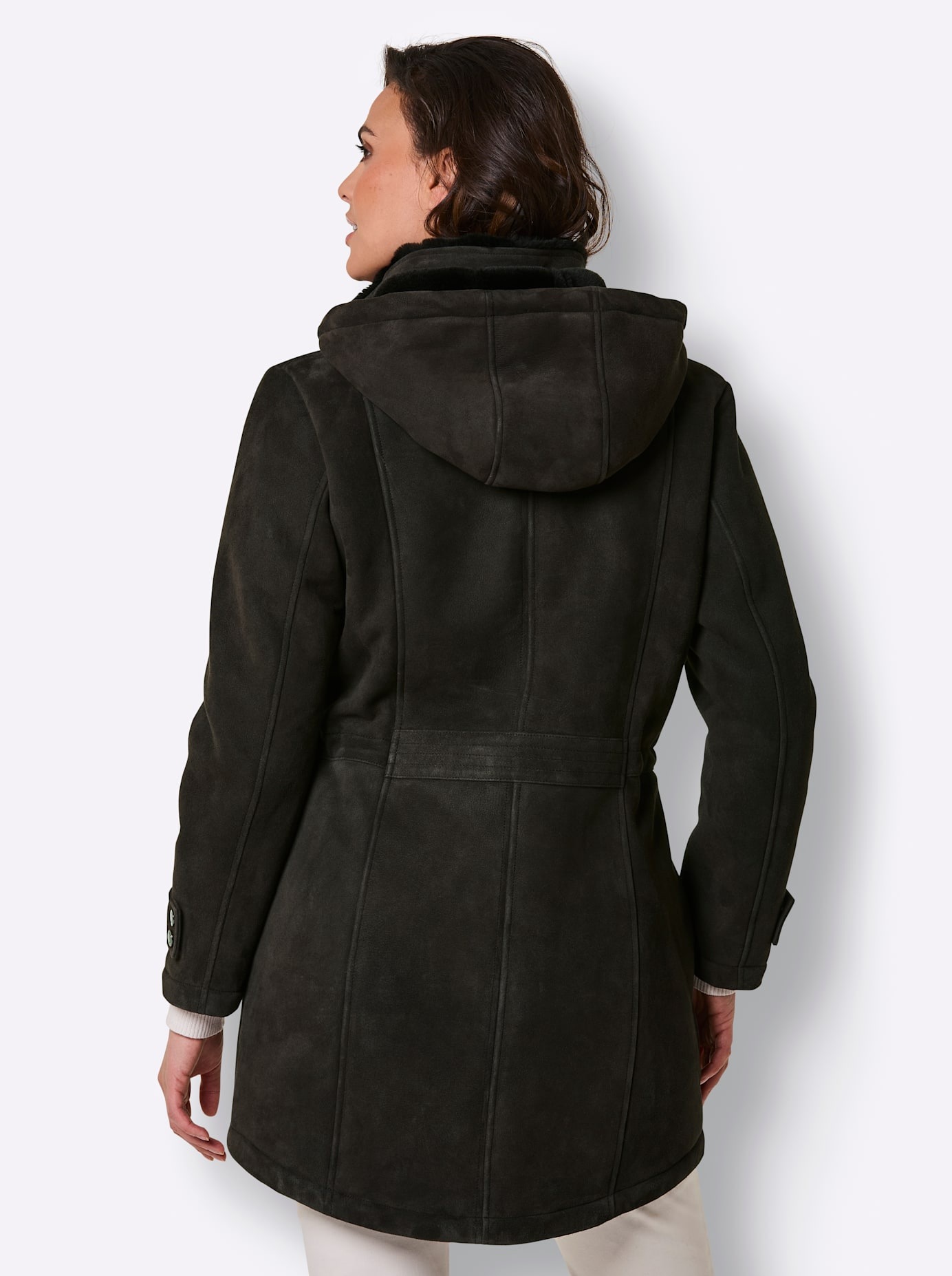 Mainpol Lederjacke mit Kapuze