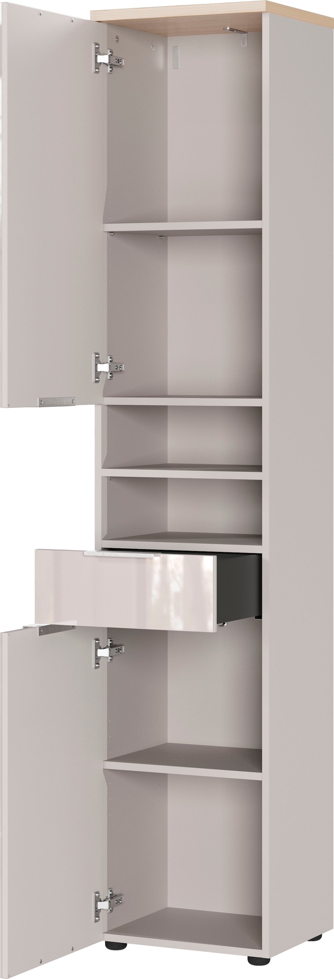 GERMANIA Hochschrank »Tavira« 1 Stk. tlg. Hochschrank mit Glasfronten und Türdämpfung