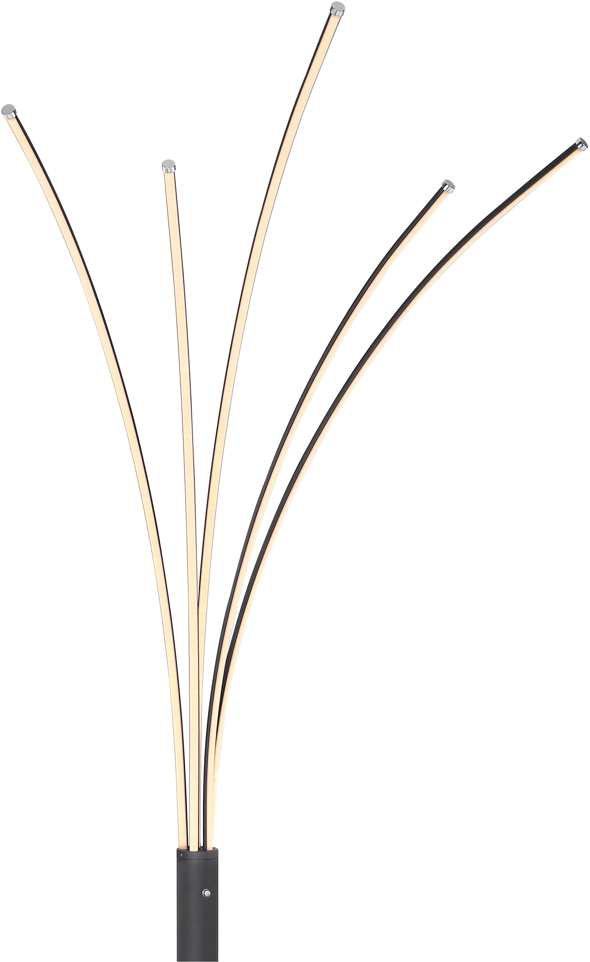 GLOBO LIGHTING Stehlampe »BIZZY« LED-Modul 1 Stk. Warmweiß Stehleuchte Schwarz/Opal, Touch dimmbar, LED 36W