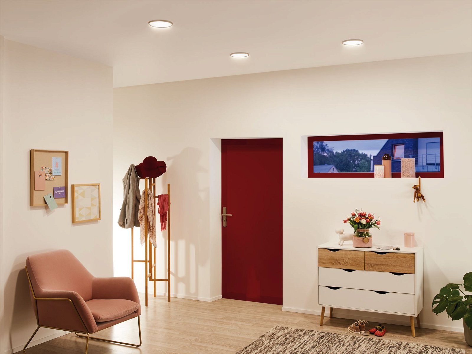 Paulmann LED Einbauleuchte »Areo rund 180mm 11W 770lm 3000K Nickel matt 180mm«, 1 flammig, Einbaupanel