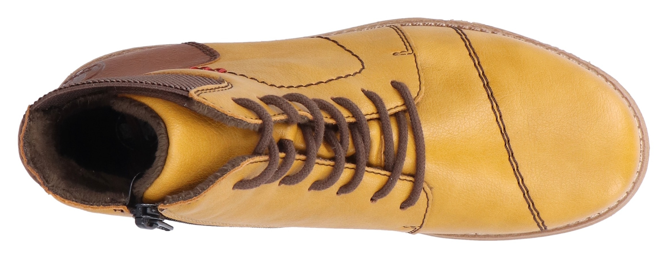 Rieker Schnürstiefelette, Schnürboots, Herbststiefelette, Blockabsatz, mit weicher Innensohle