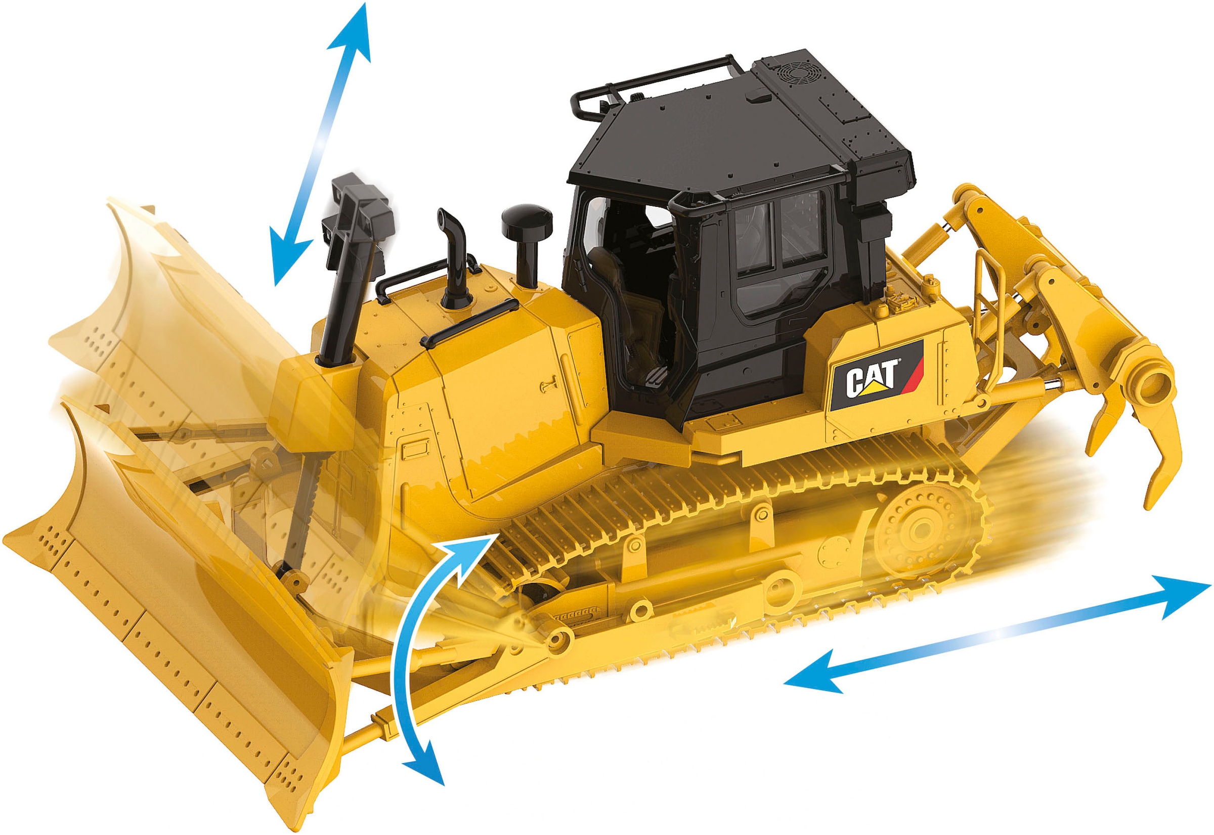 Carrera® RC-Bagger »CAT D7E Bulldozer«, mit Licht- und Soundfunktion