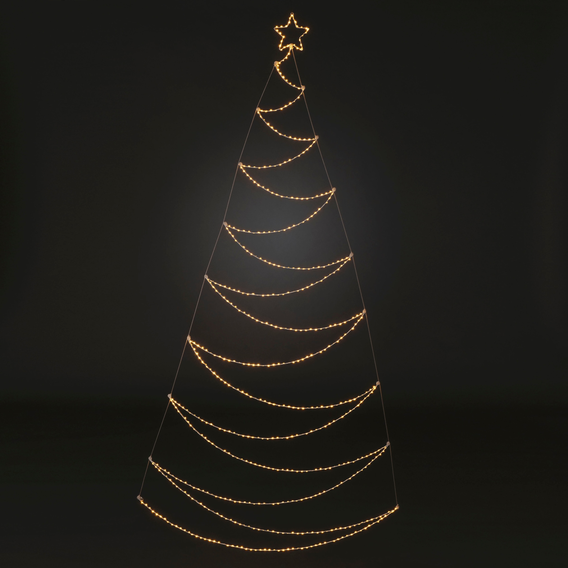 KONSTSMIDE LED Dekolicht »LED Metallweihnachtsbaum, weiß, 567 bernsteinfarbene Dioden«, 567 flammig