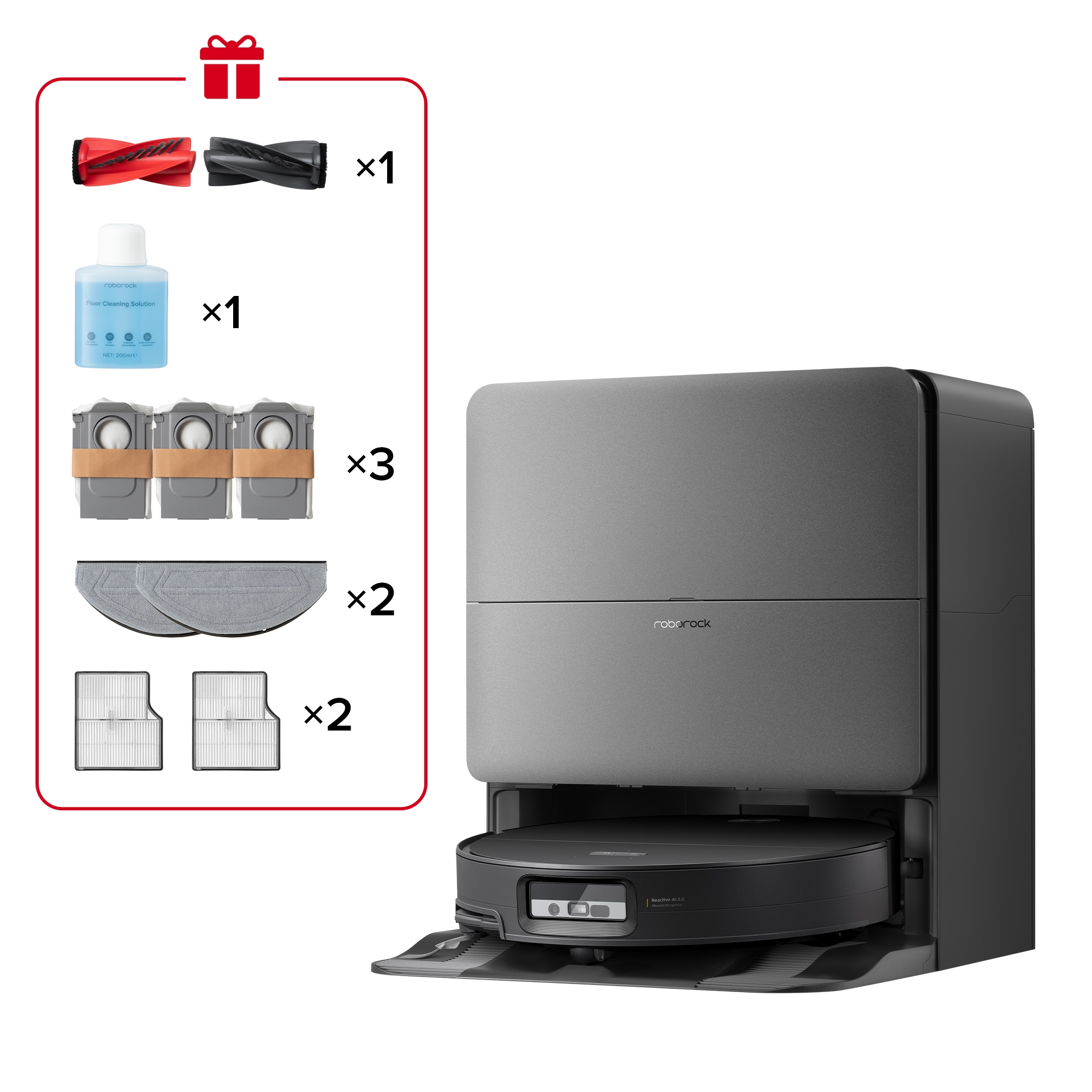 Roborock Saros 20 Sonic Complete Wischroboter Mit Rockdock Absaug- /Reinigungsstation Schwarz 8508110000 - Bild 9