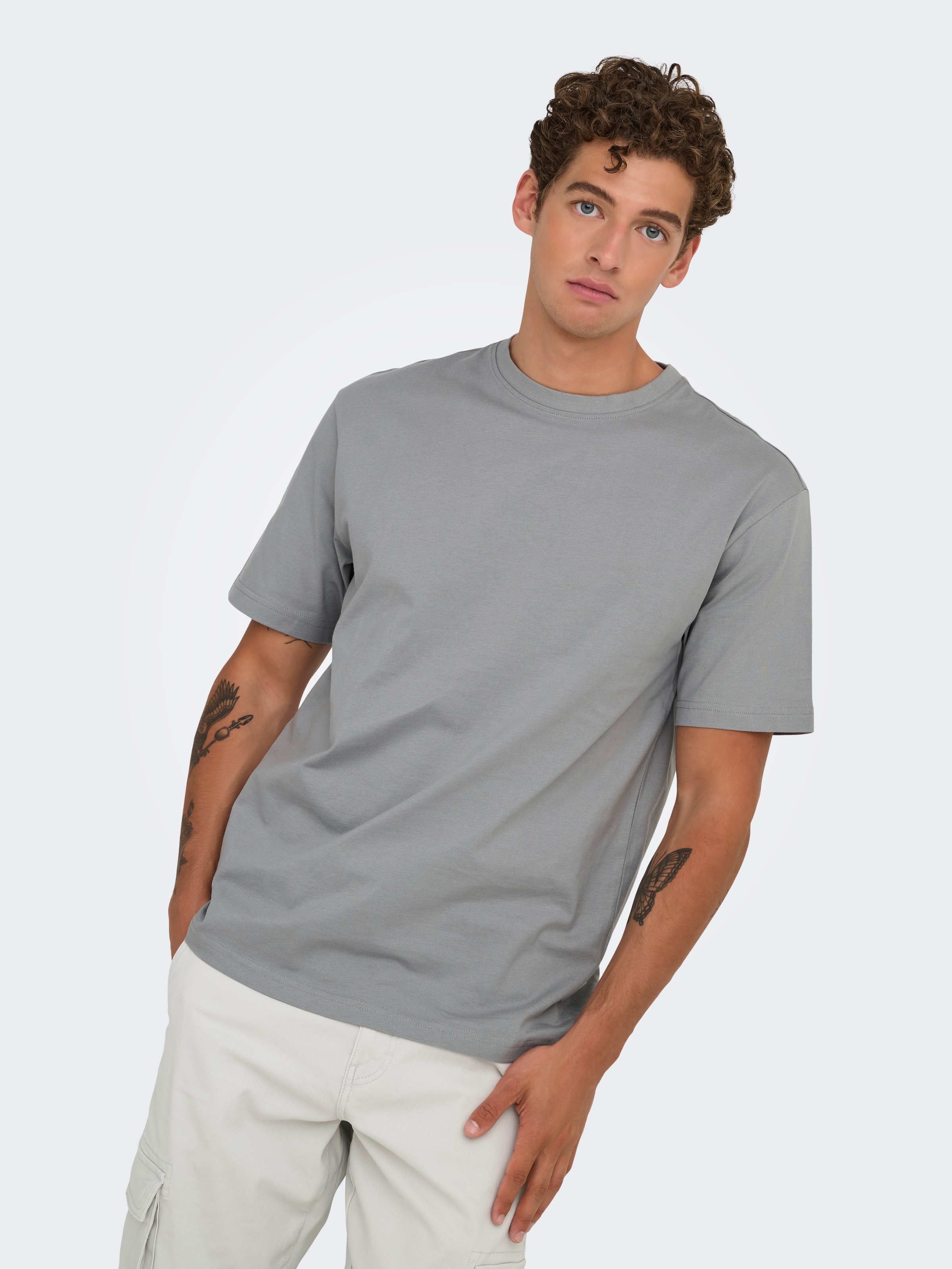 ONLY & SONS Rundhalsshirt "ONSFRED RLX SS TEE" Baumwolle, relaxed fit günstig online kaufen