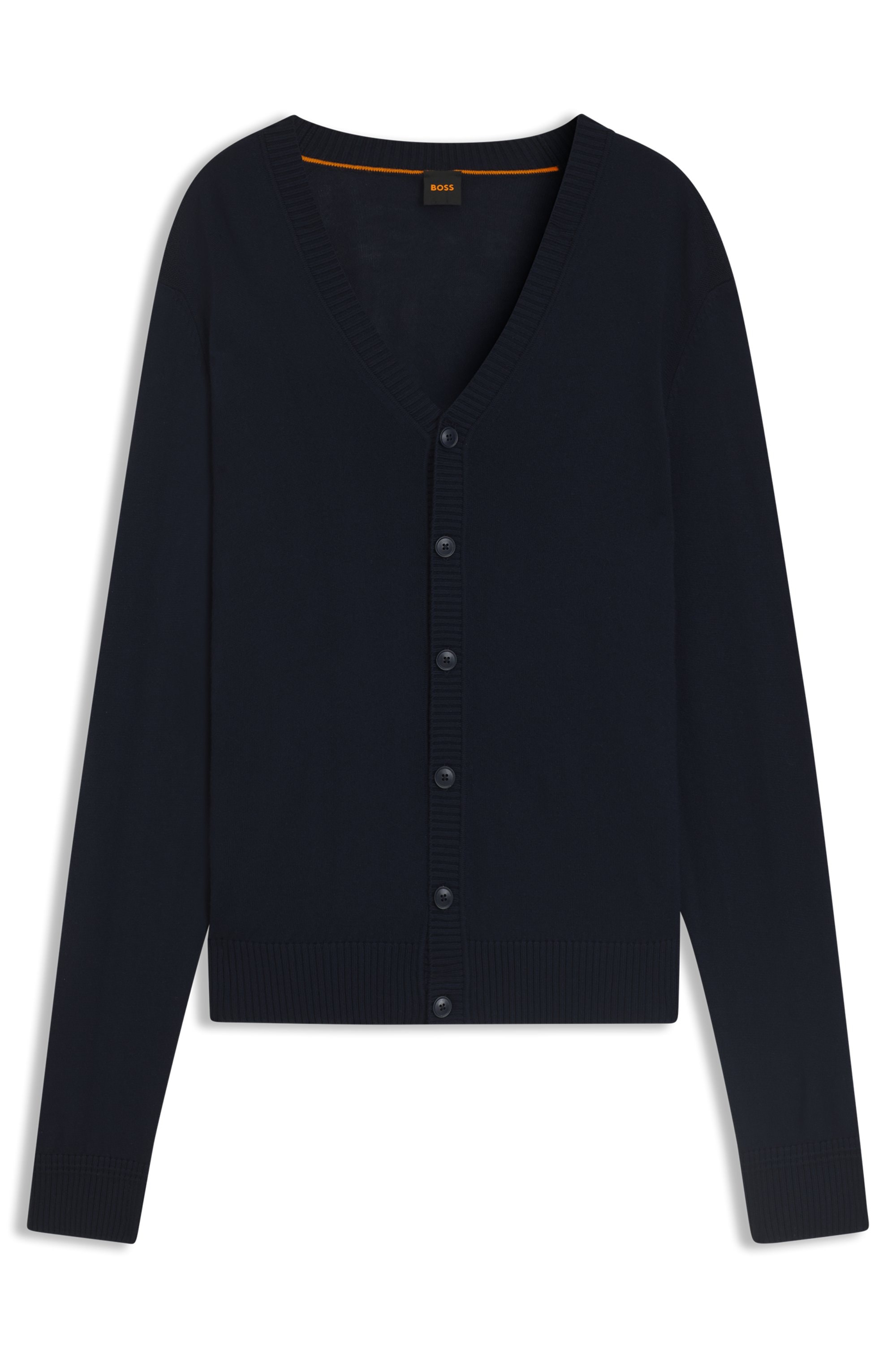 BOSS ORANGE Strickjacke »Avac_CD« mit tiefem V-Ausschnitt