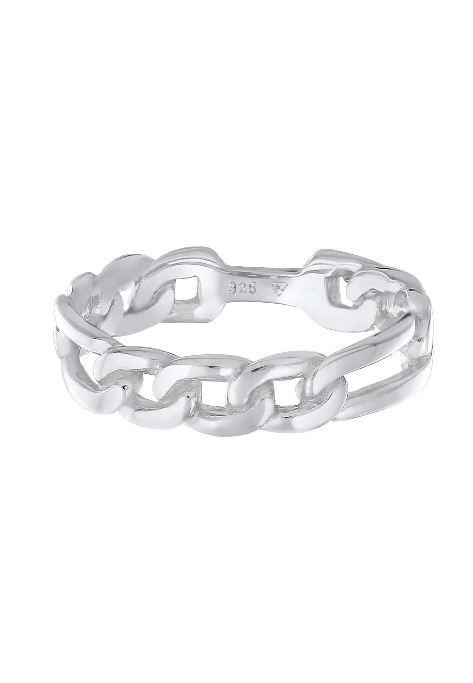 Elli Fingerring »Bandring Figaro Panzer Glieder Chunky 925 Silber«
