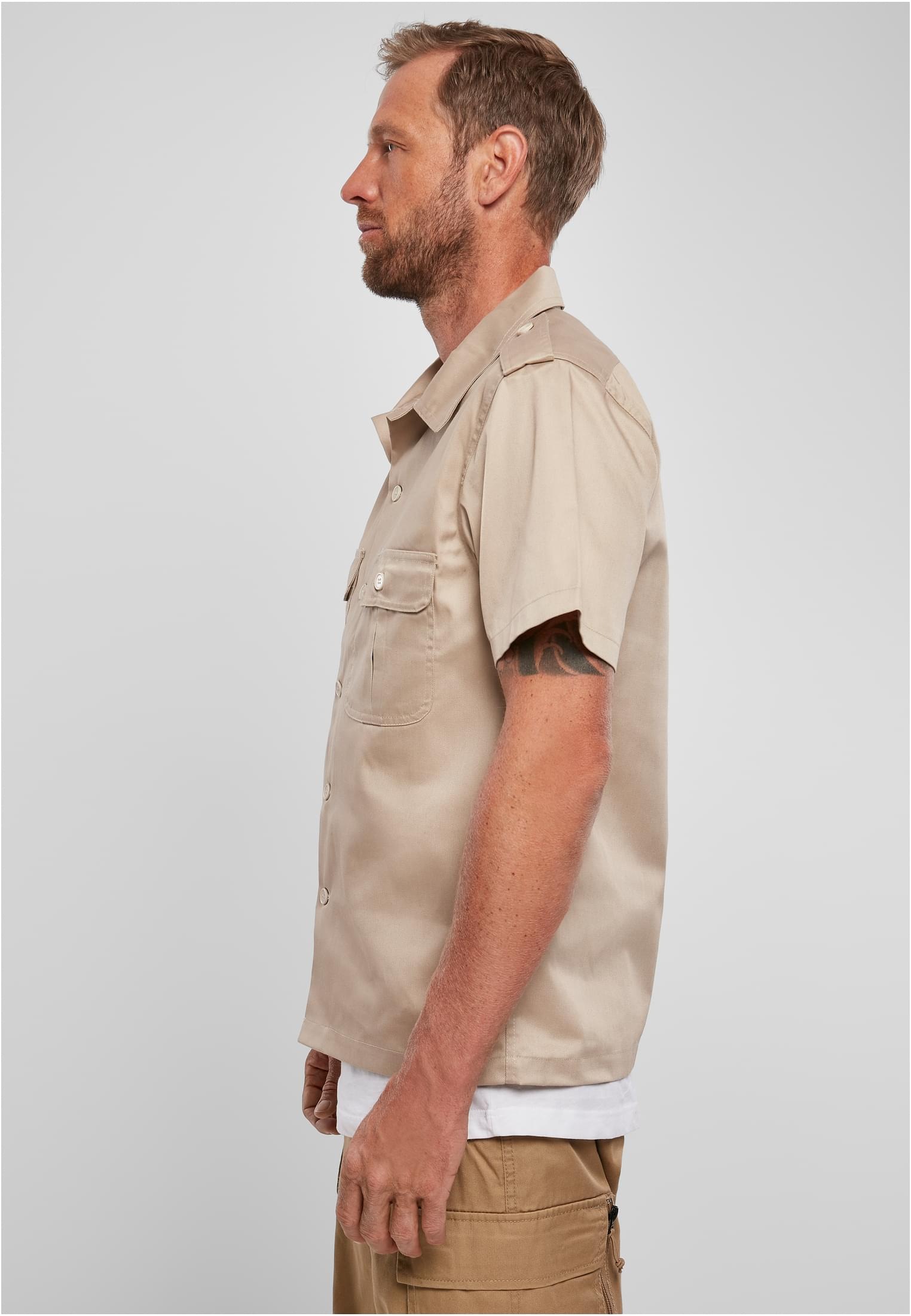 Brandit Langarmhemd »Brandit Herren Short Sleeves US Shirt«, (1 tlg.)