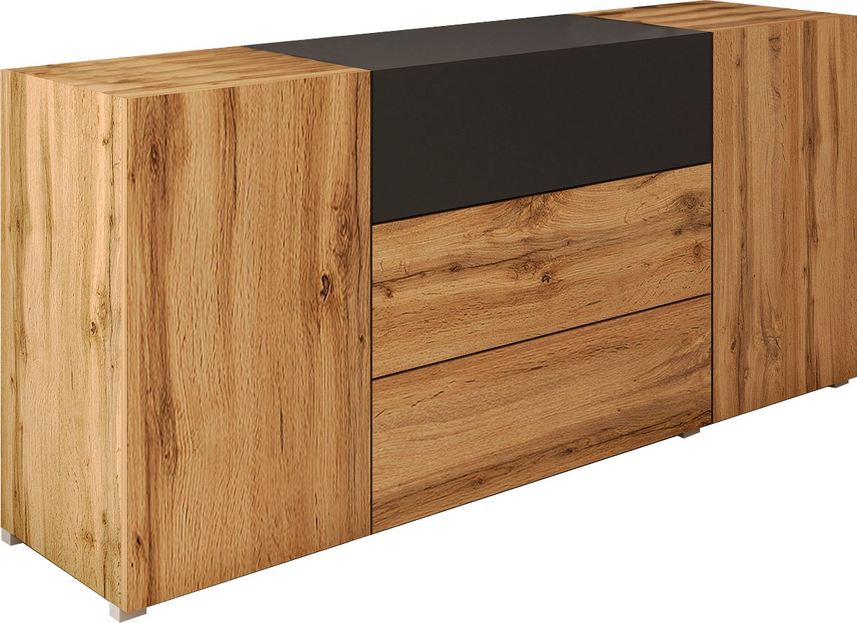 INOSIGN Sideboard "BERLIN", Moderne grifflose Kommode Breite 150 cm, 4 Schubkästen/ 2 Türen