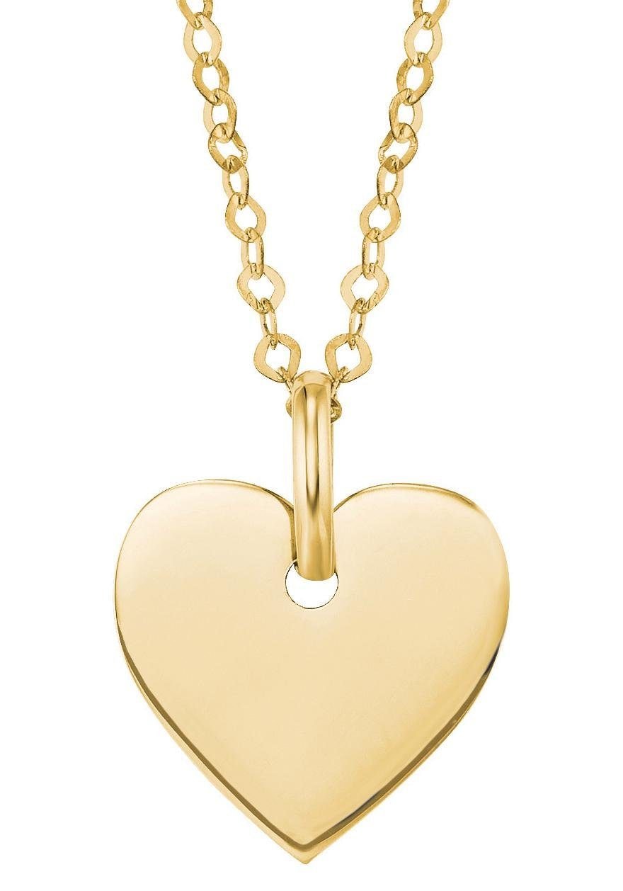 Kette mit Anhänger AMOR "Schmuck Geschenk Halskette Herz", gold (gelbgoldfarben), Halsketten, Damen, Gelbgold 585 2