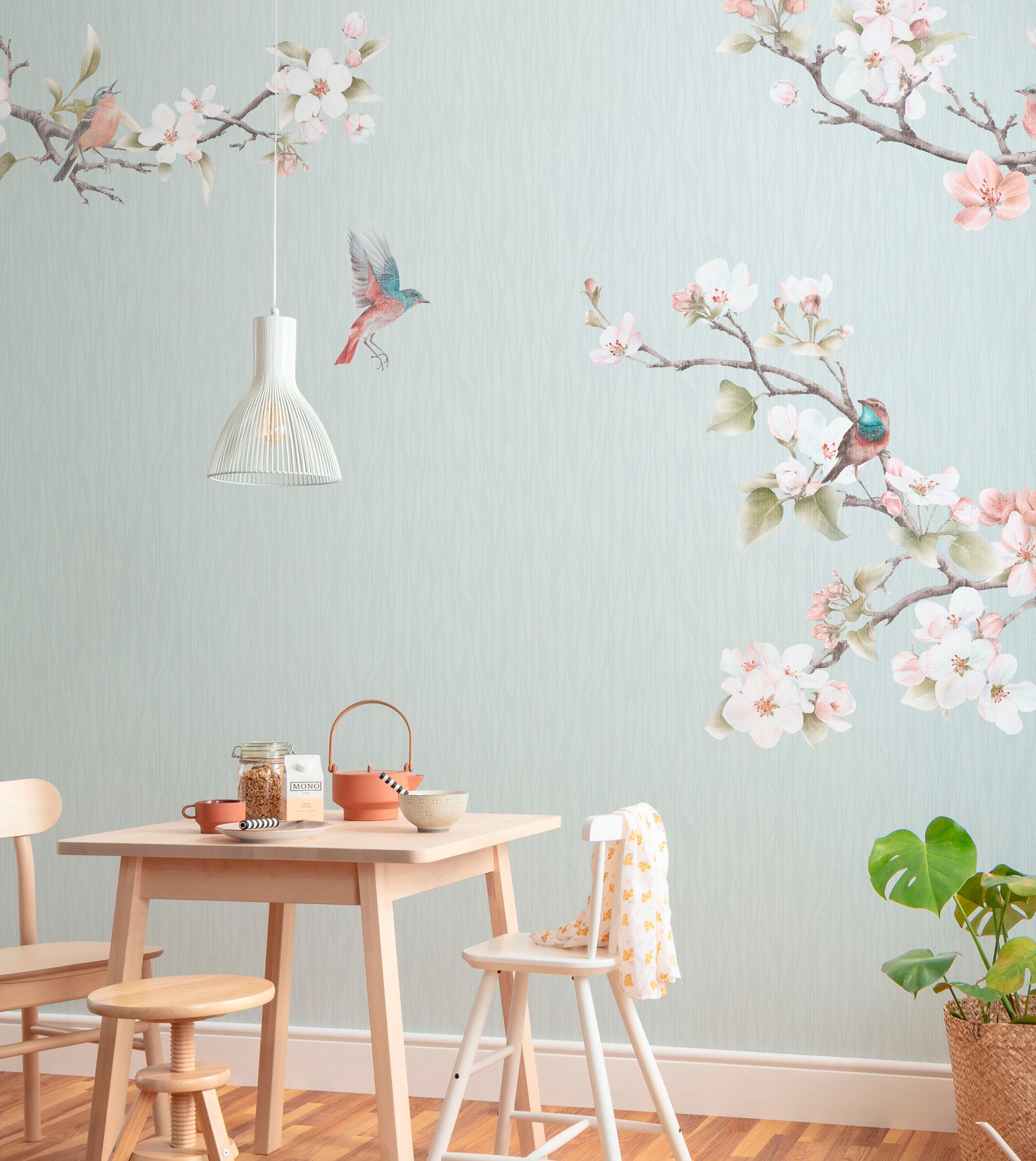 Komar Fototapete »Digitaldruck Vlies - Apple Blossom - Größe 300 x 250 cm«, bedruckt, Wohnzimmer, Schlafzimmer