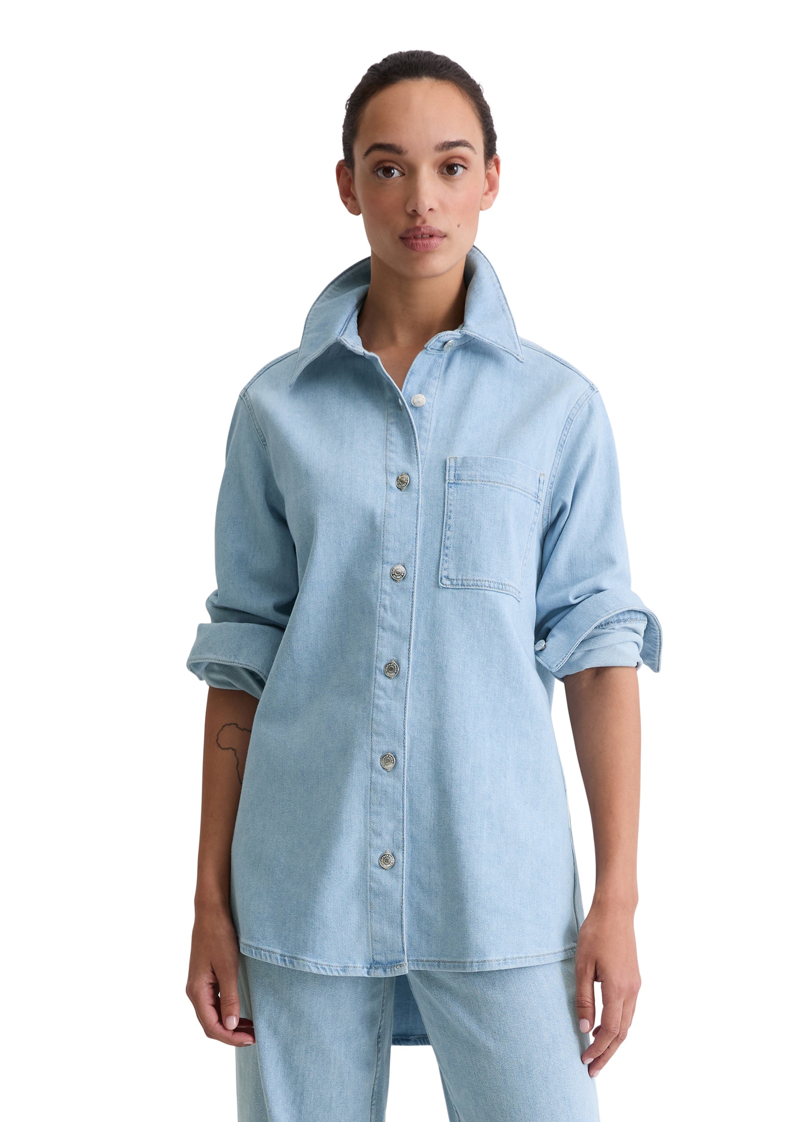Marc OPolo Jeansbluse "aus Organic-Cotton-Mix-Stretch" günstig online kaufen