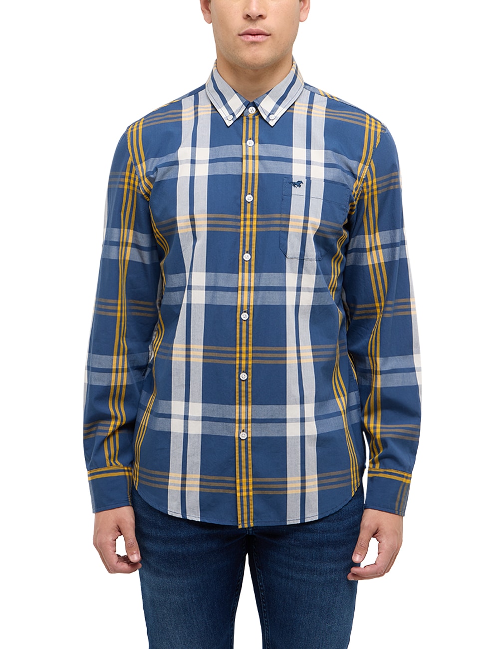 MUSTANG Langarmhemd "Herren Style Chester" günstig online kaufen