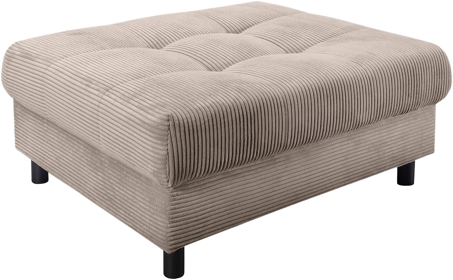 Home affaire Ecksofa »Toni L-Form, B: 215 cm«, mit Hocker & 2 Zierkissen, Federkern
