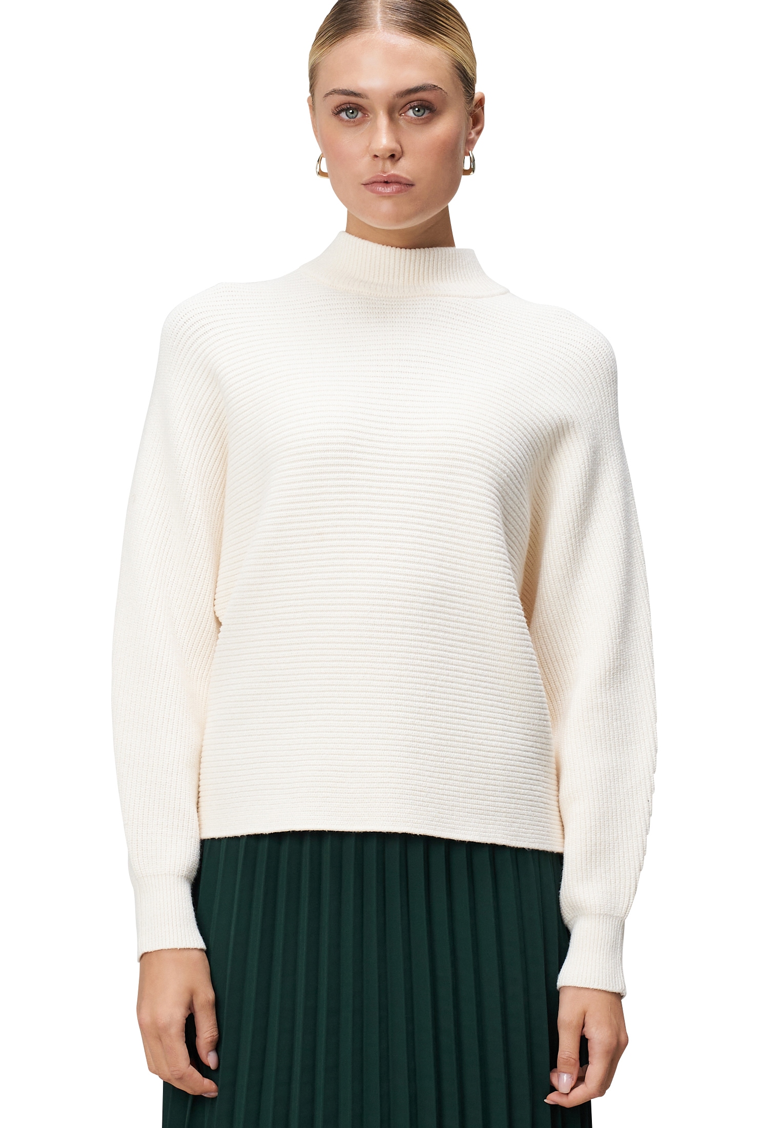 Zero Strickpullover "Damen Pullover mit Strukturmuster" 1 Stk. tlg. Plain/o günstig online kaufen