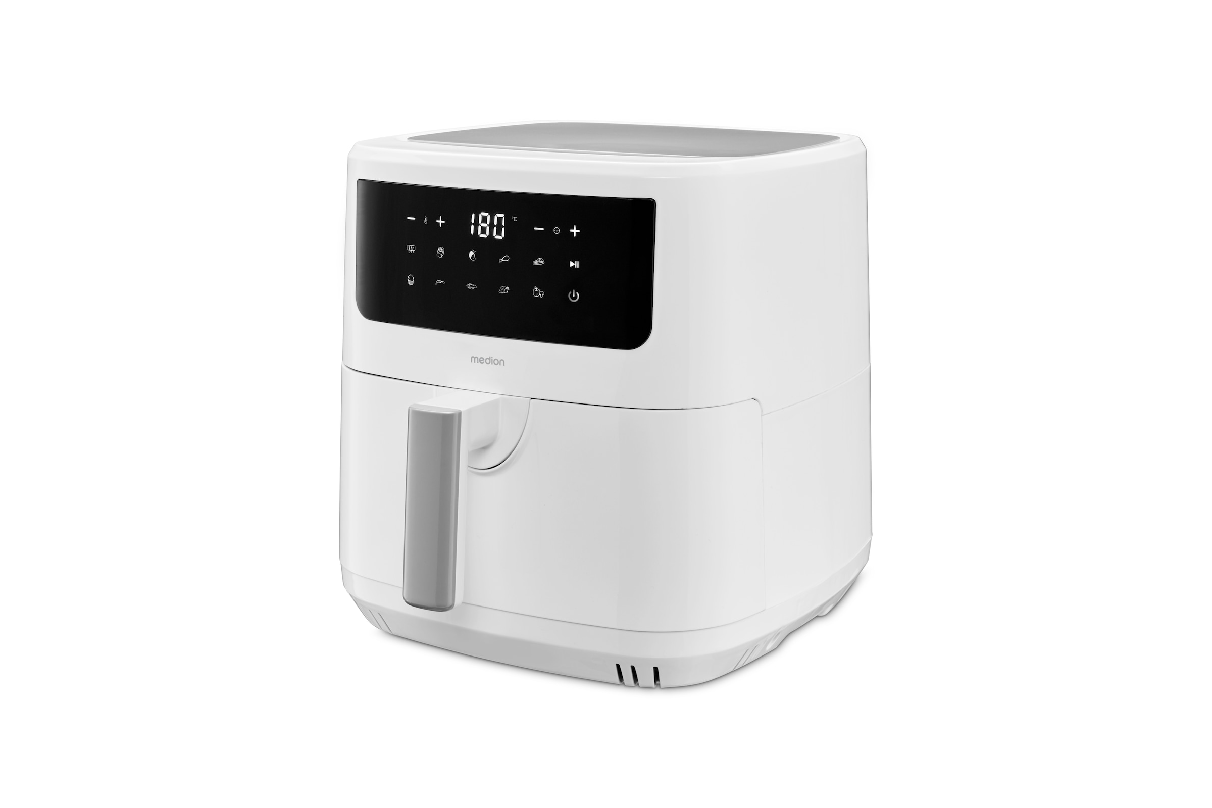 Medion® Heißluftfritteuse »MD 11750 P10 XL Duo«, 2000 W, Fassungsvermögen 6,8 l, Temperatur einstellbar 50 - 200 °C, ILAG Beschichtung, Timer