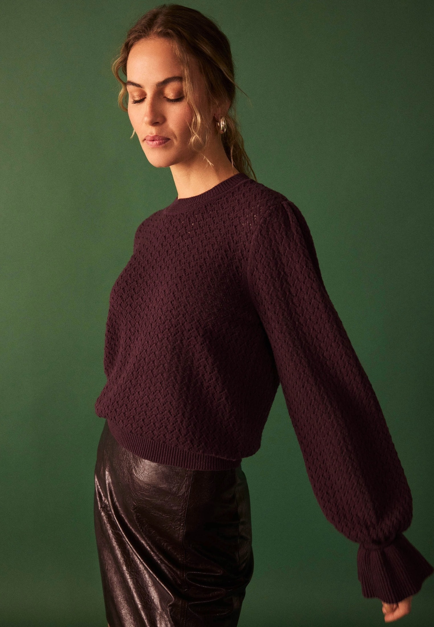 Zero Strickpullover »zero Damen Pullover mit Volant-Ärmeln«, (1 tlg.), weiteres Detail