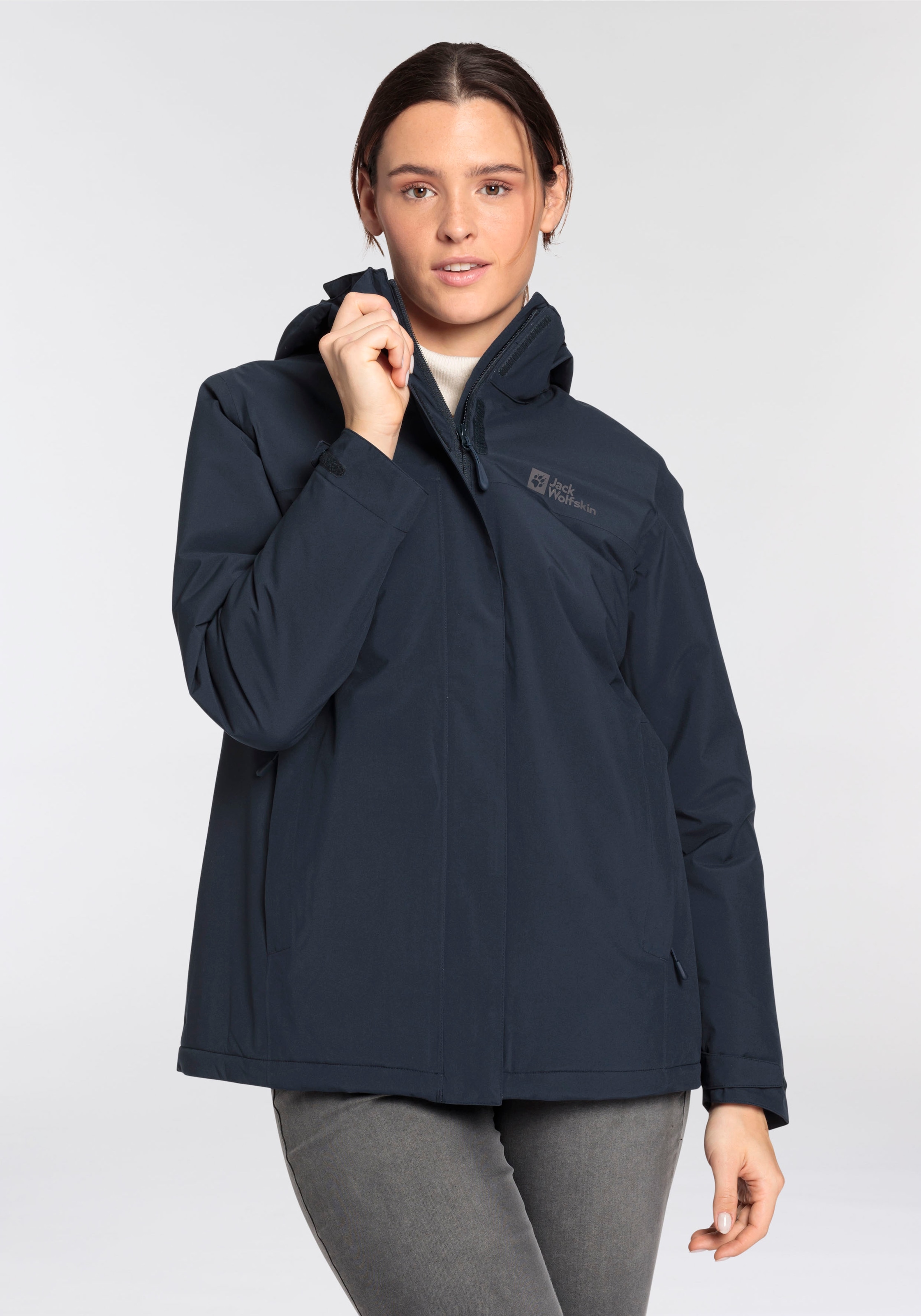 Jack Wolfskin Funktionsjacke "D Funktionsjacke WALDVILLE", mit Kapuze