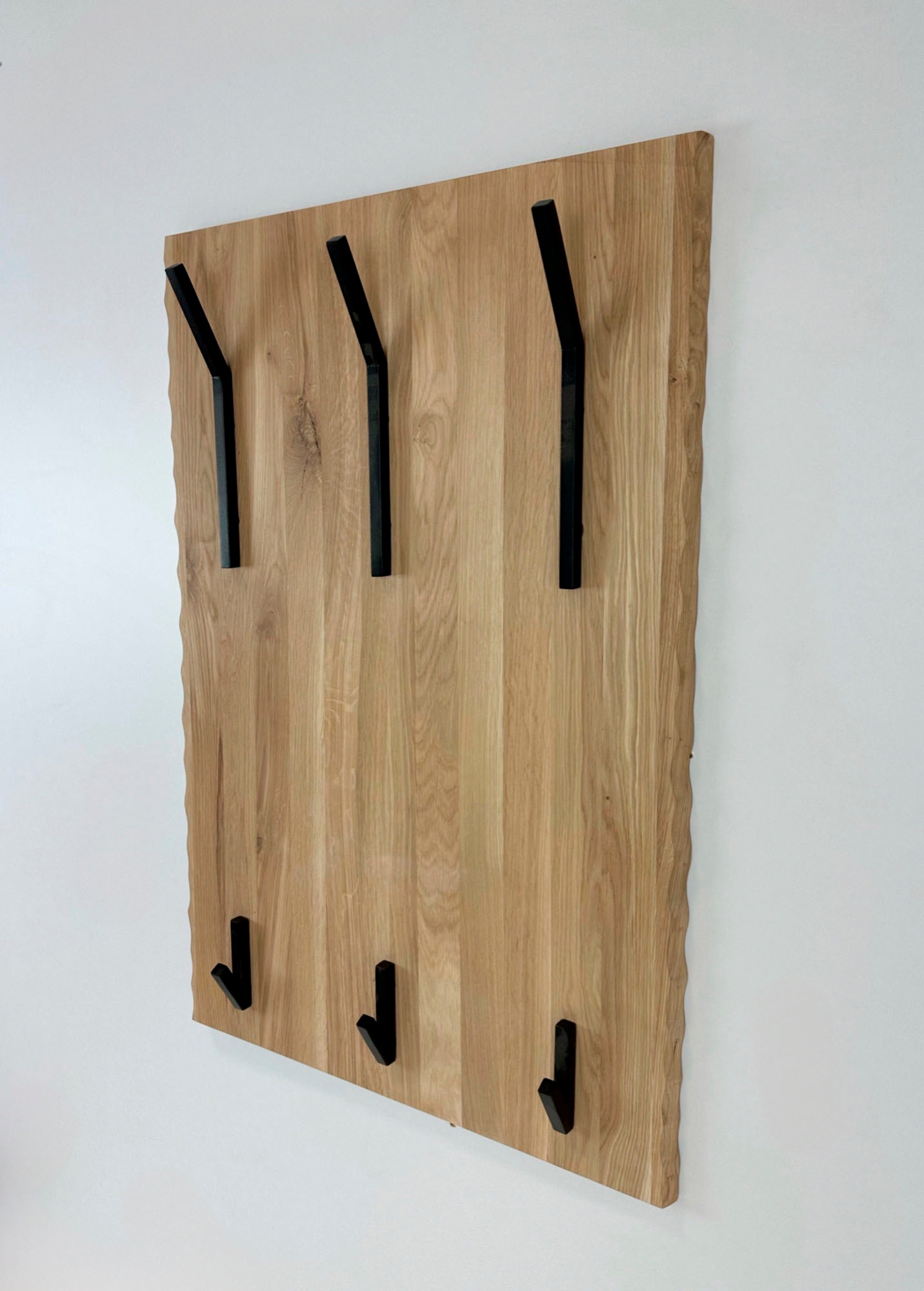 andas Garderobenpaneel "Belfort" B/T/H: 60/90/9 cm, aus Eichenholz, FSC zer günstig online kaufen
