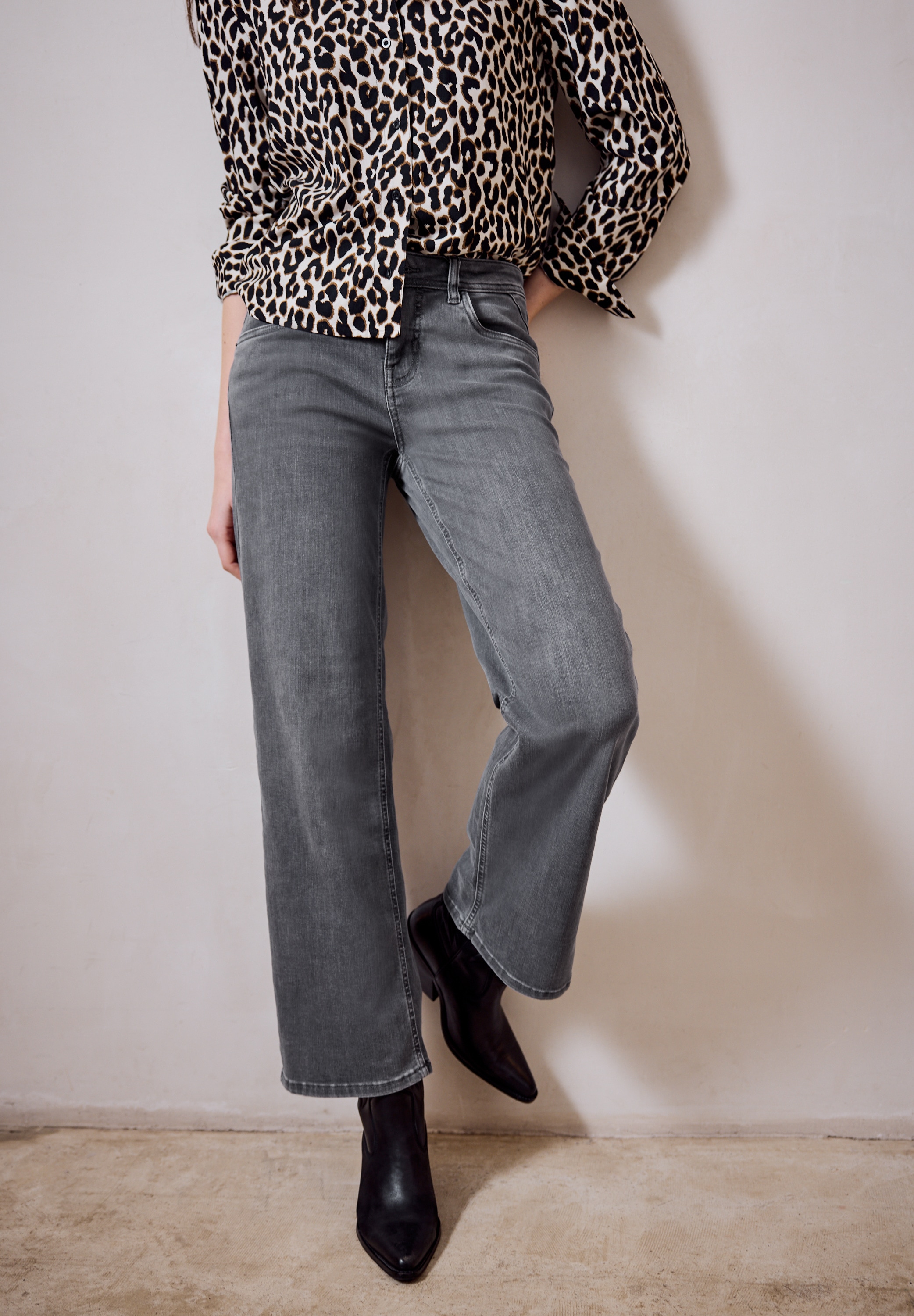 STREET ONE STUDIO Comfort-fit-Jeans mit Wide Legs