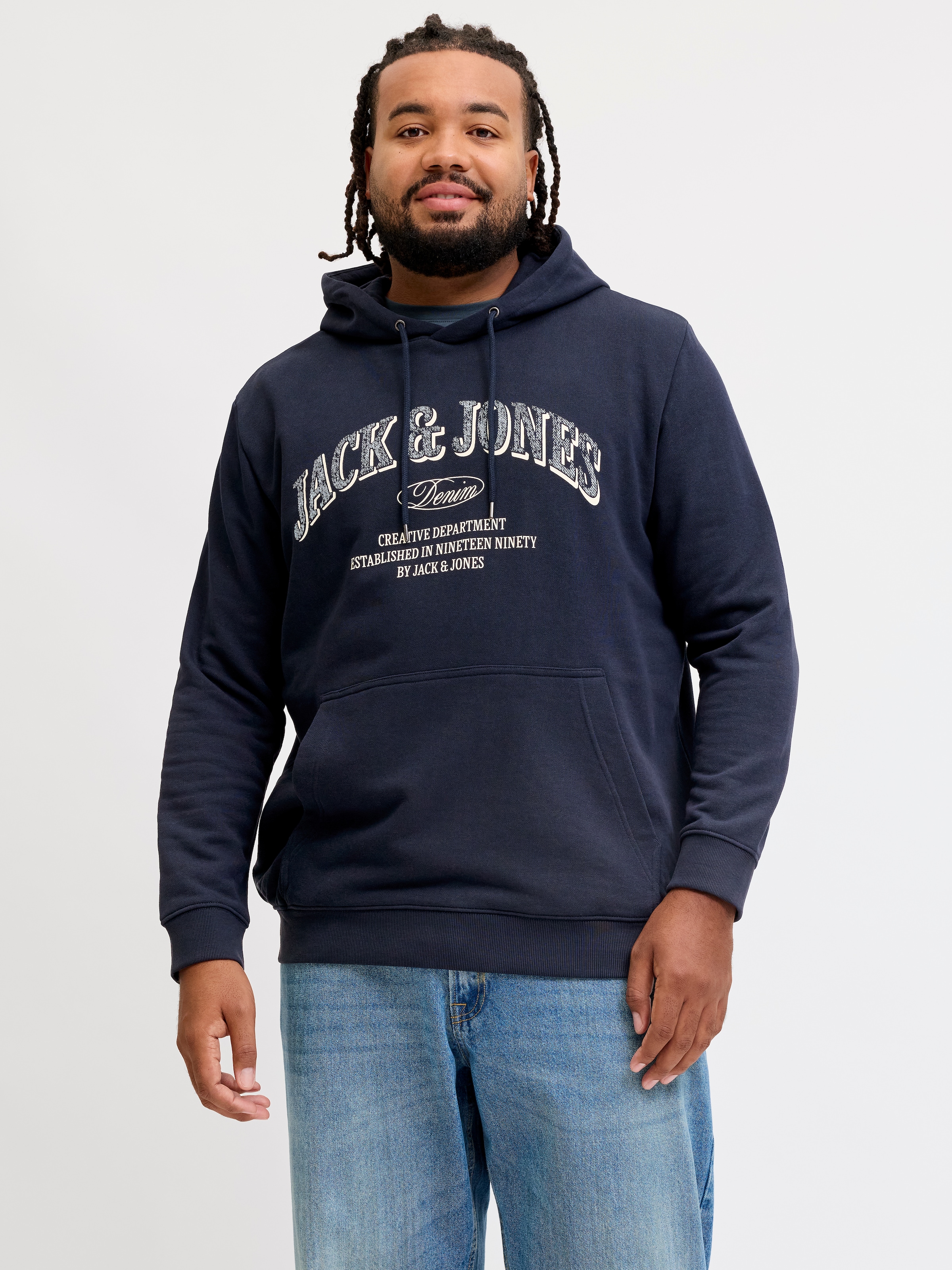Jack & Jones PlusSize Kapuzensweatshirt "JJEDENVER LOGO SWEAT HOOD SN PLS"