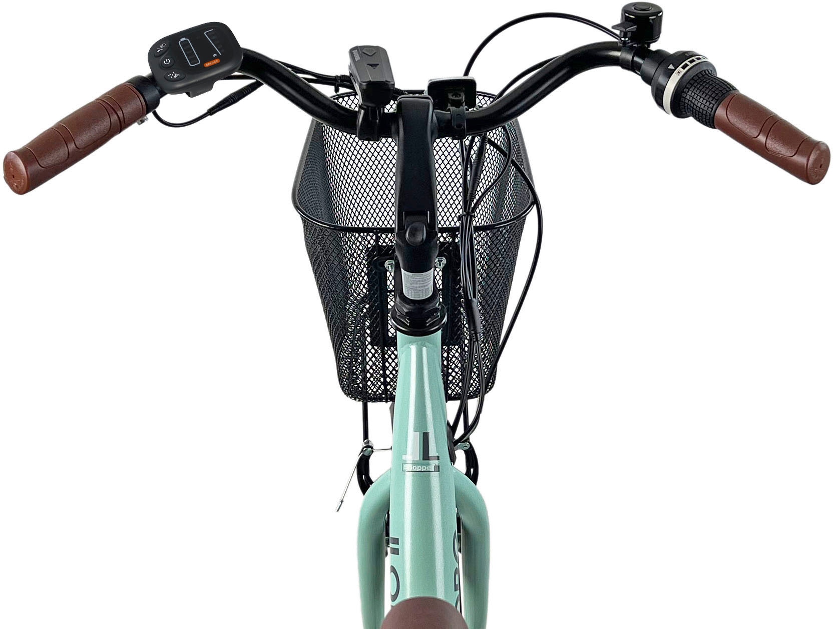 LLobe E-Bike »City E-Bike 26" Shopper mint«, Shimano, Tourney, Heckmotor 250 W