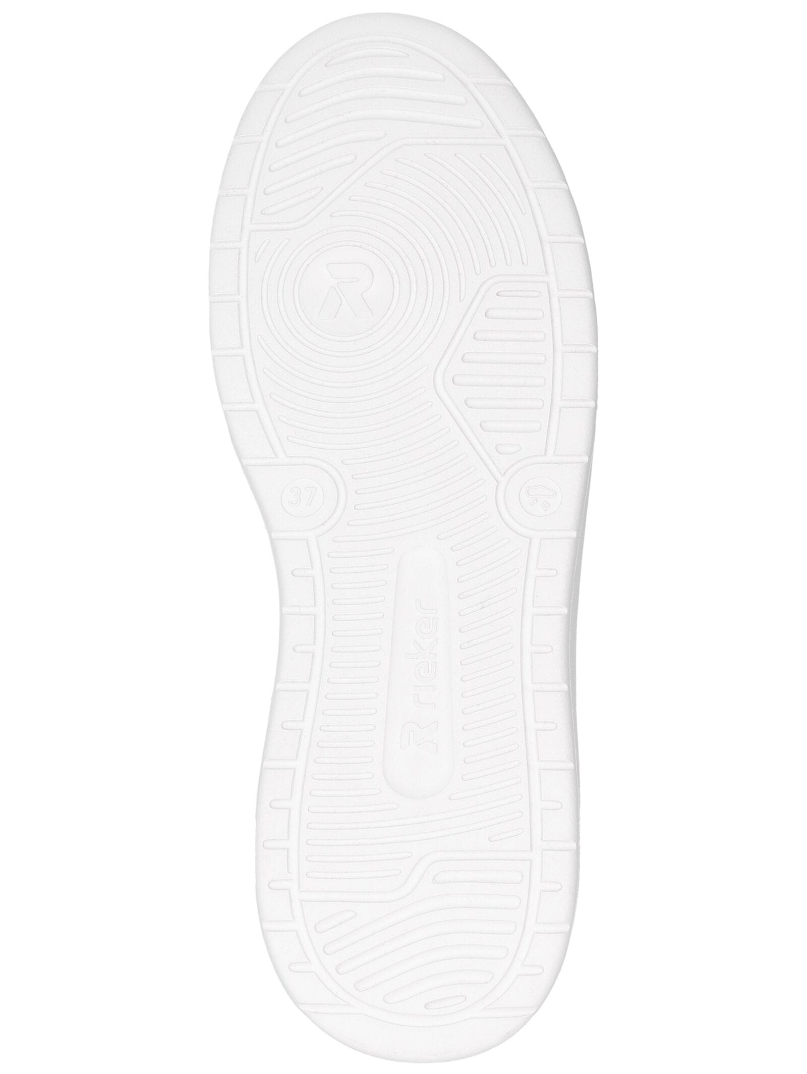 Rieker Damen Leder Sneaker Weiß/Gold 10